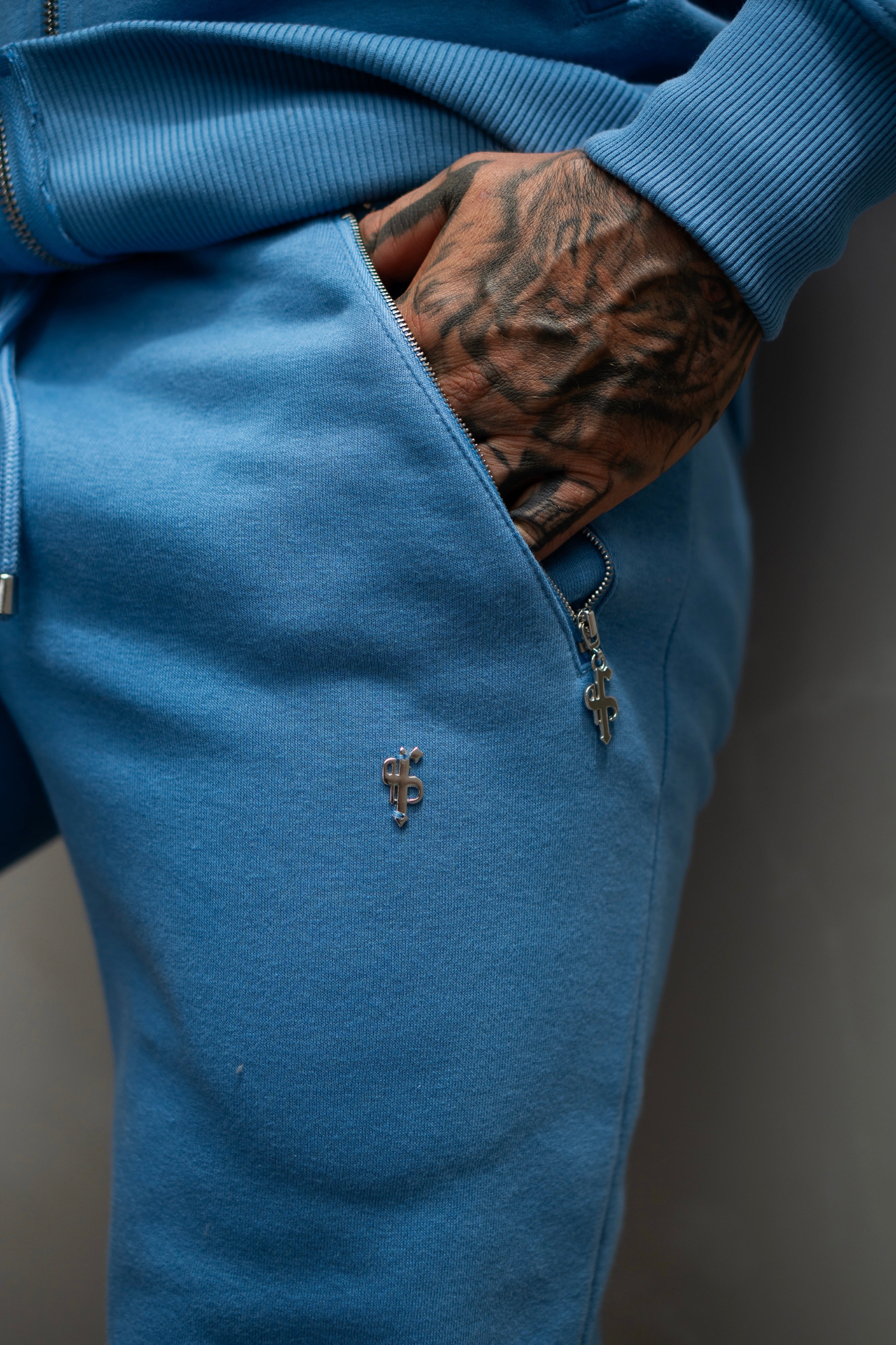 Airforce Blue / Silver Bottoms with Zipped Pockets - FSH1255