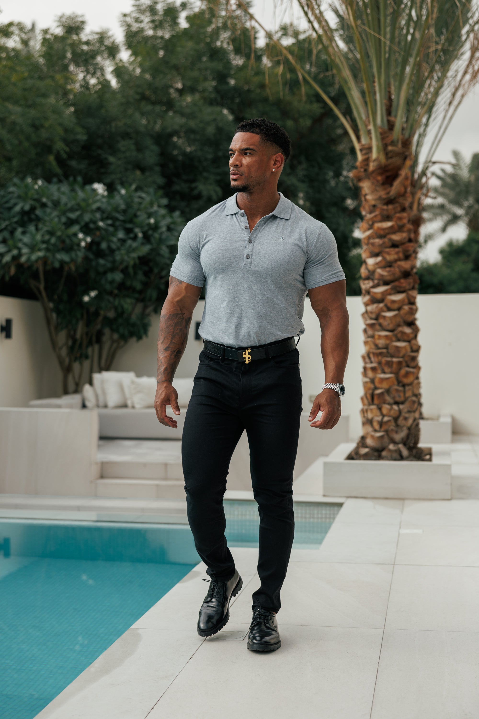 Light Grey / Silver Polo Shirt - FSH1406