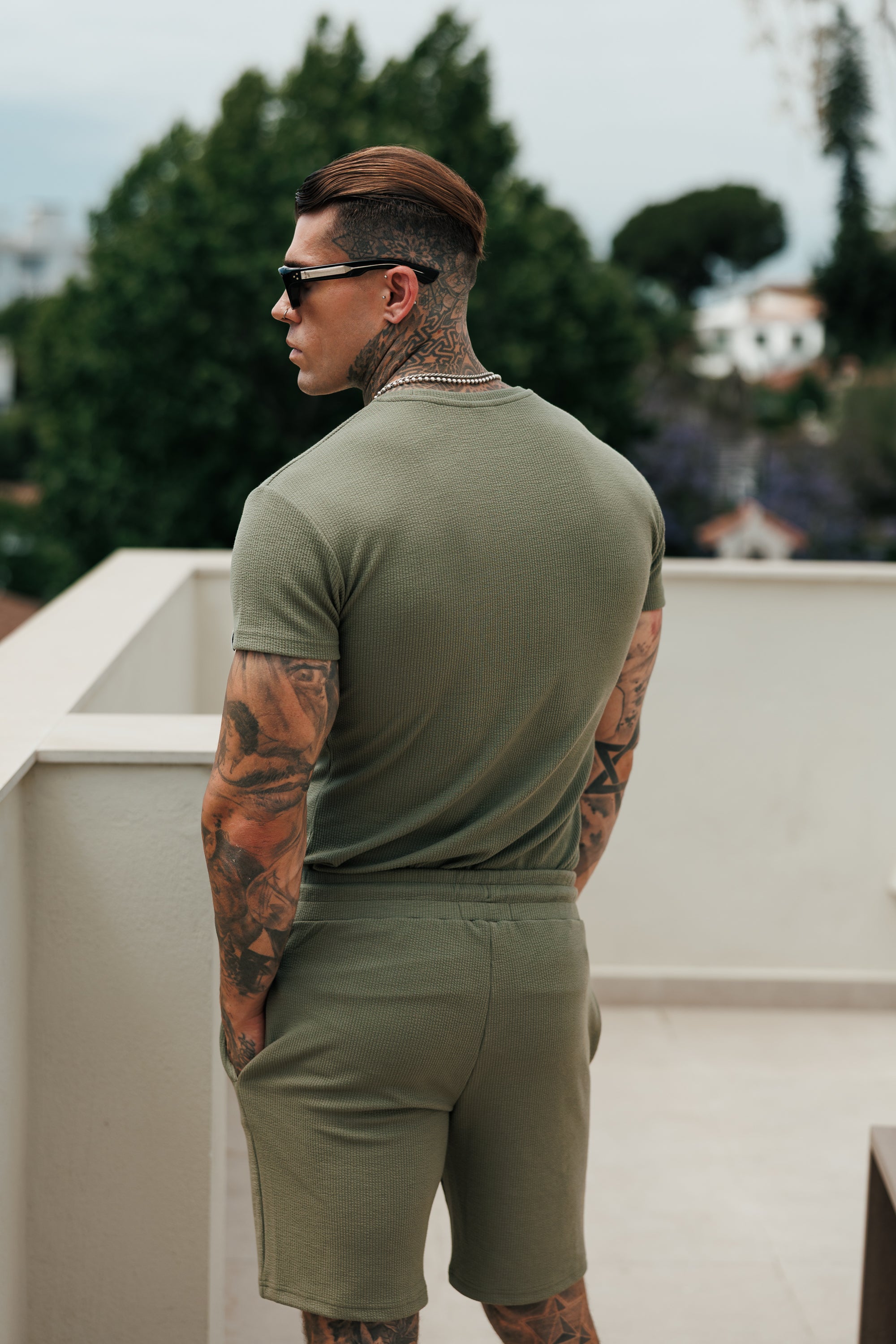 Jersey Cord Olive Shorts - FSR080
