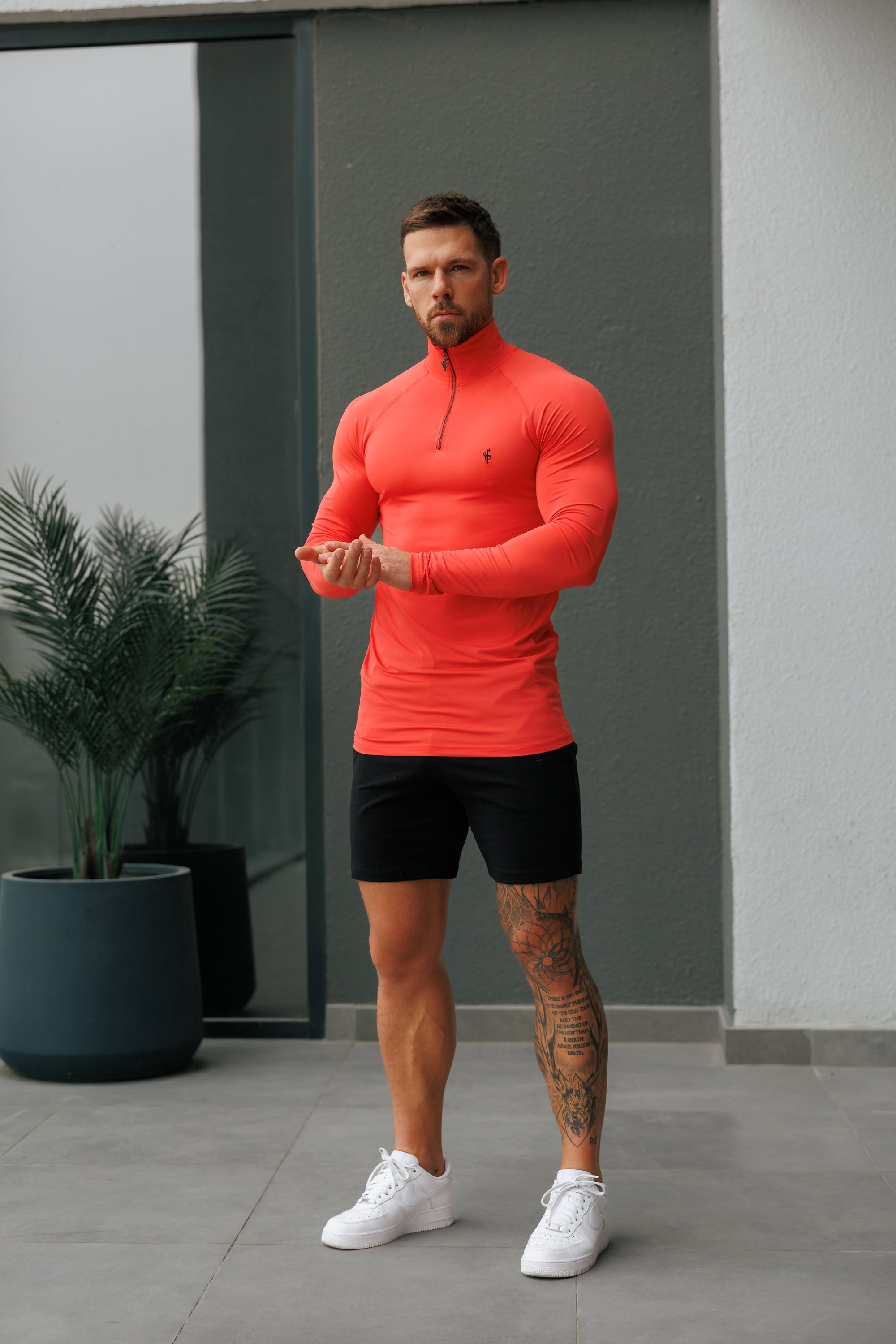 LS Coral Half Zip Gym Top - FSH1284