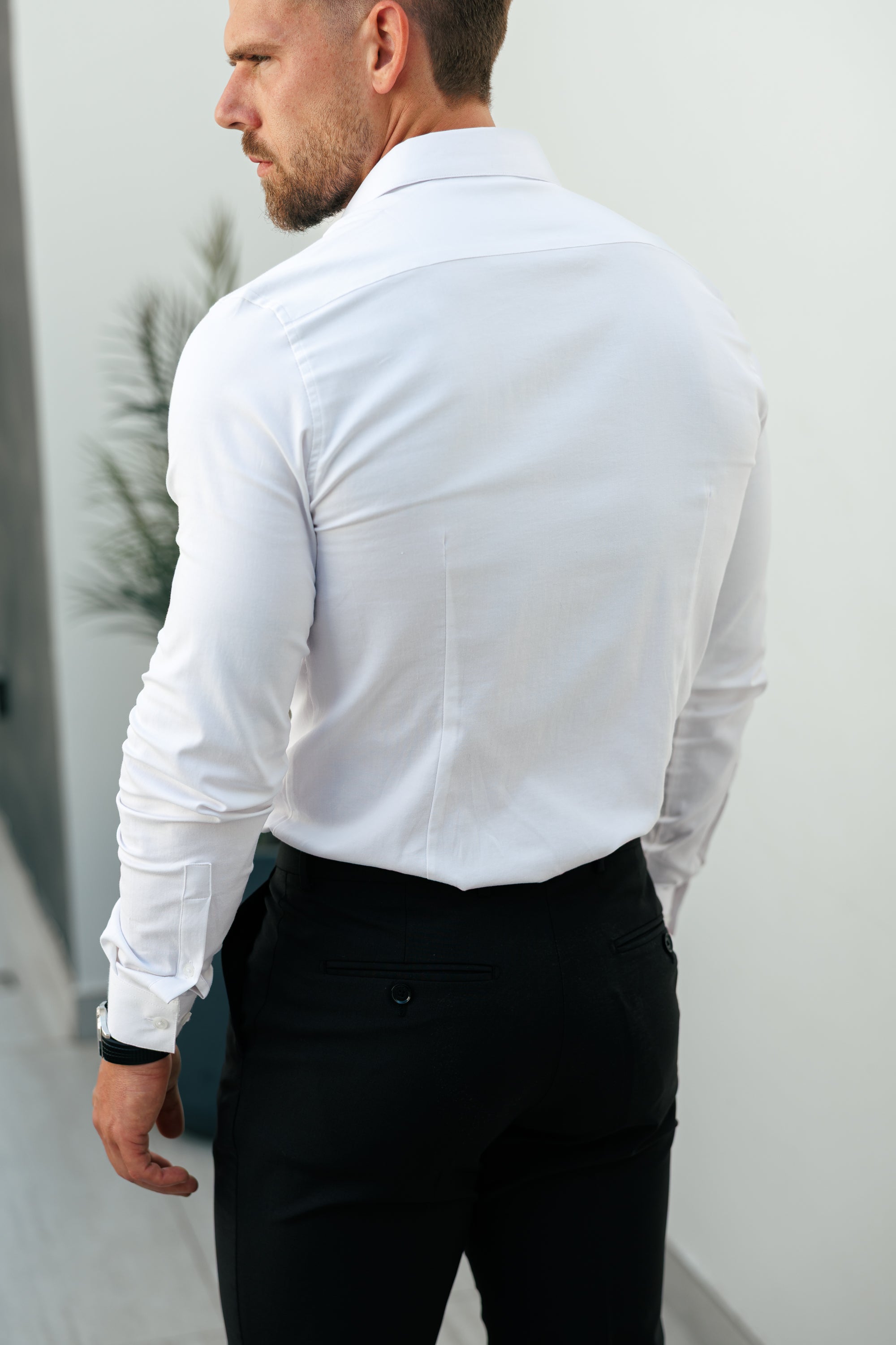 Classic Stretch Oxford Long Sleeve White - FS1014