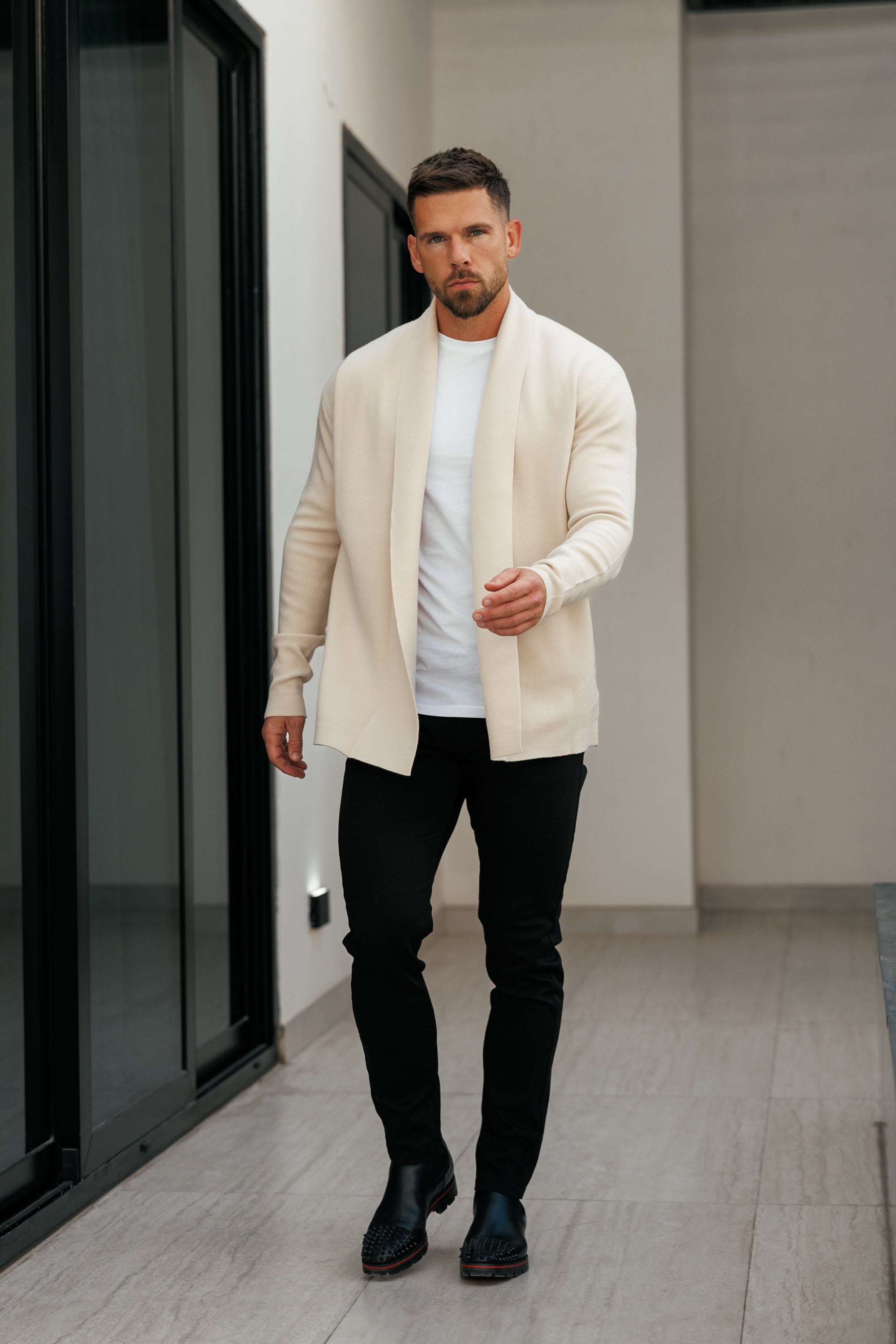 Soft Touch Shawl Cardigan Beige - FSA003 (PRE ORDER 29TH APRIL)