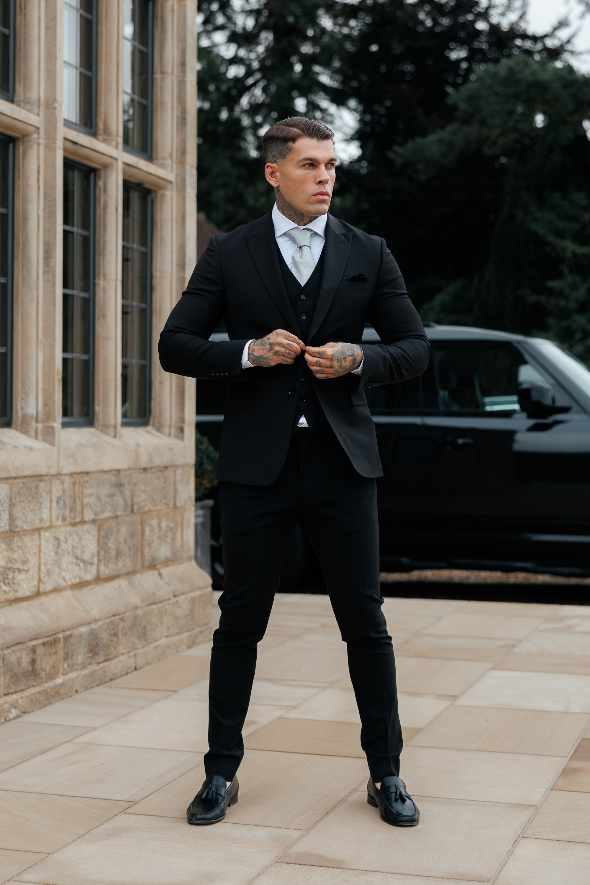 Slim Formal Suit Jacket Black - FSJKT011