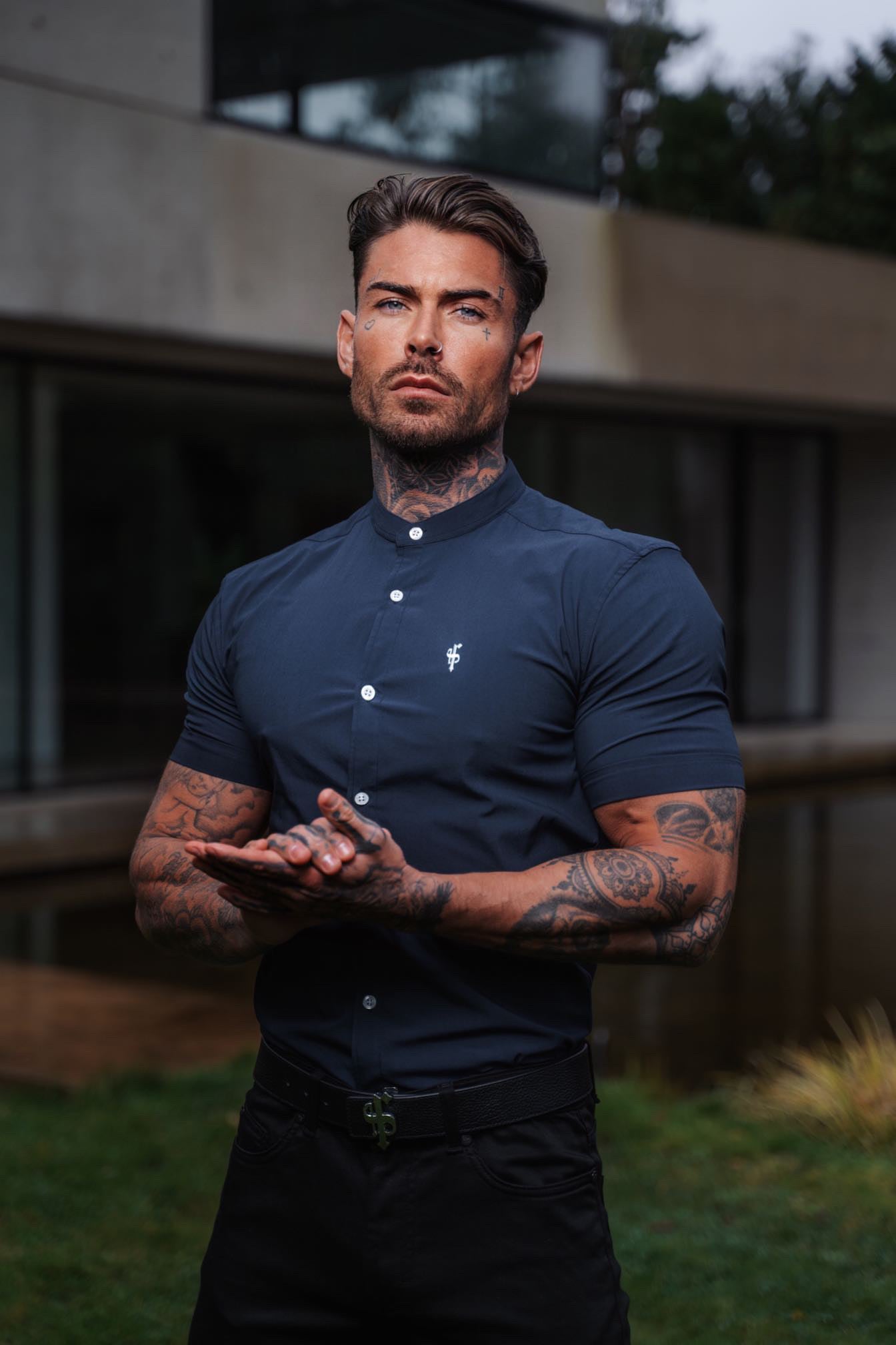Super Slim Stretch Classic SS Grandad Collar