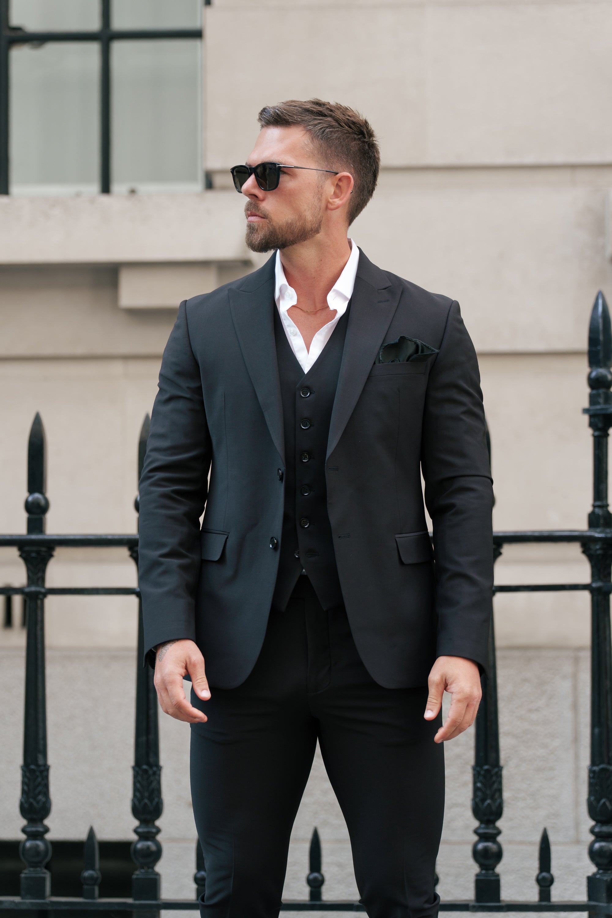 Slim Formal Suit Jacket Black - FSJKT011