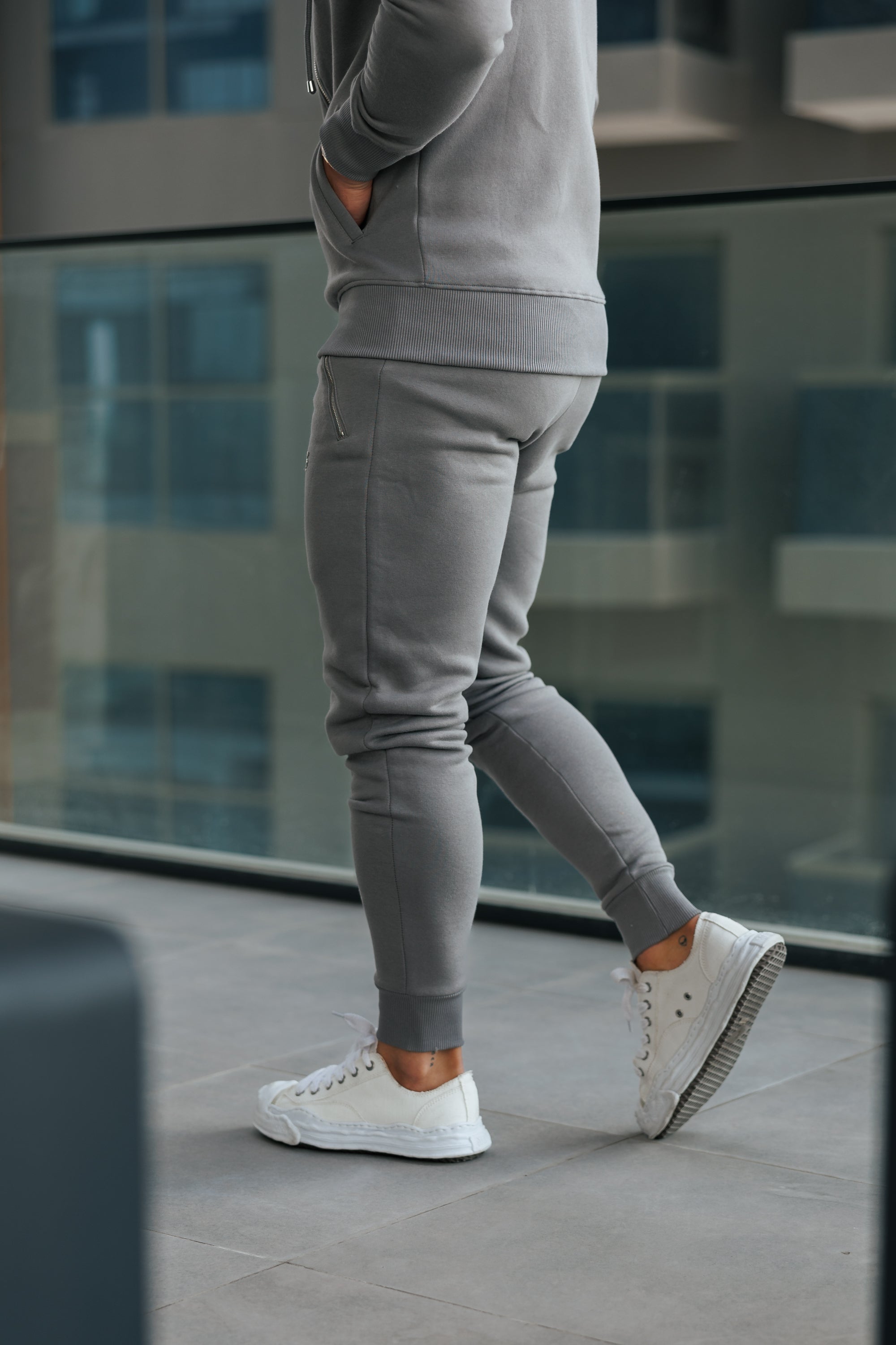 Charcoal / Silver Bottoms with Zipped Pockets - FSH1257