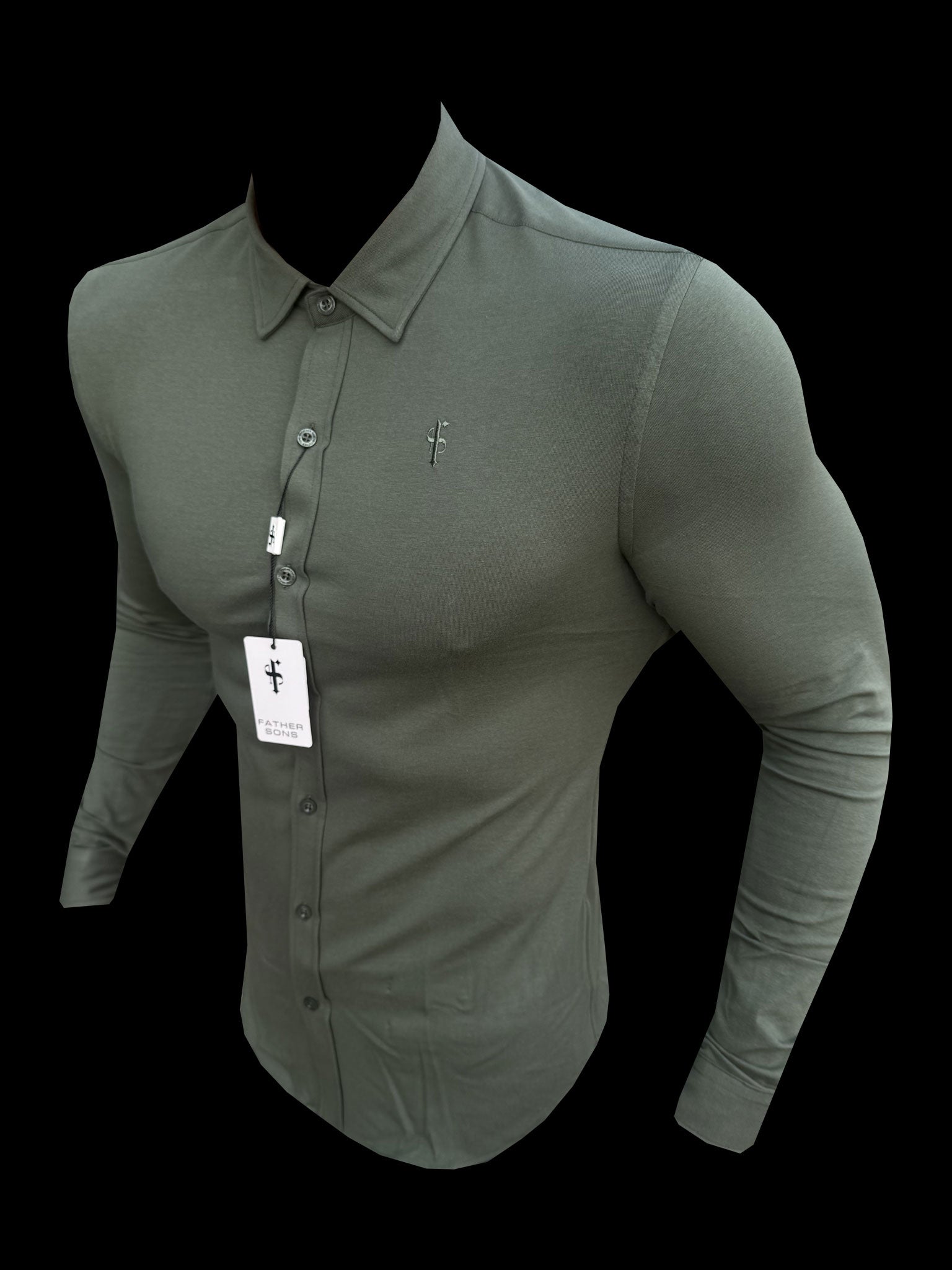 Fitted Khaki Long Sleeve Jersey - FSD003