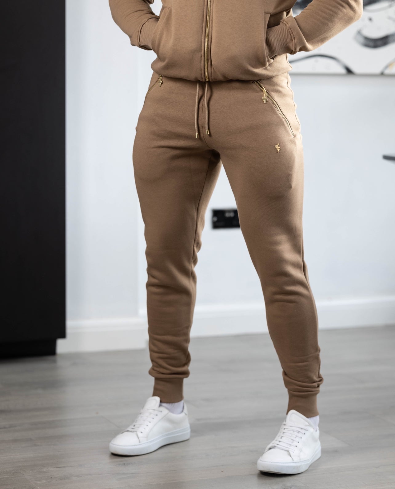 Taupe / Gold Bottoms with Zipped Pockets - FSH1254