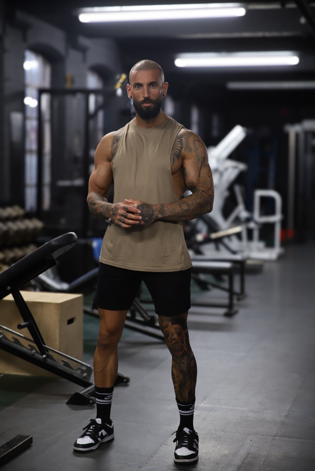 Classic Bamboo Dropped Armhole Taupe Vest - FSH922