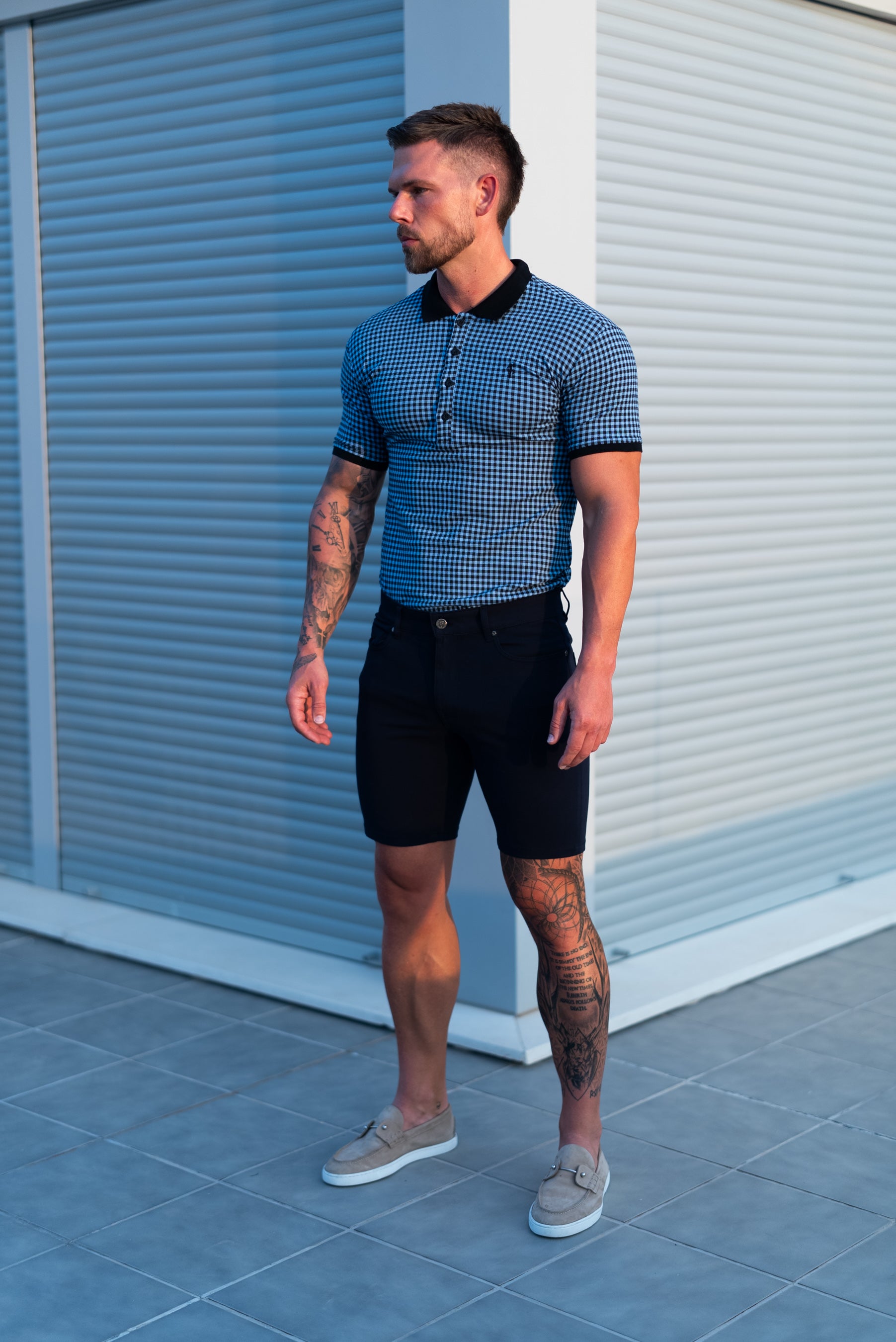 Ultra Stretch Navy Denim Shorts - FSJS004