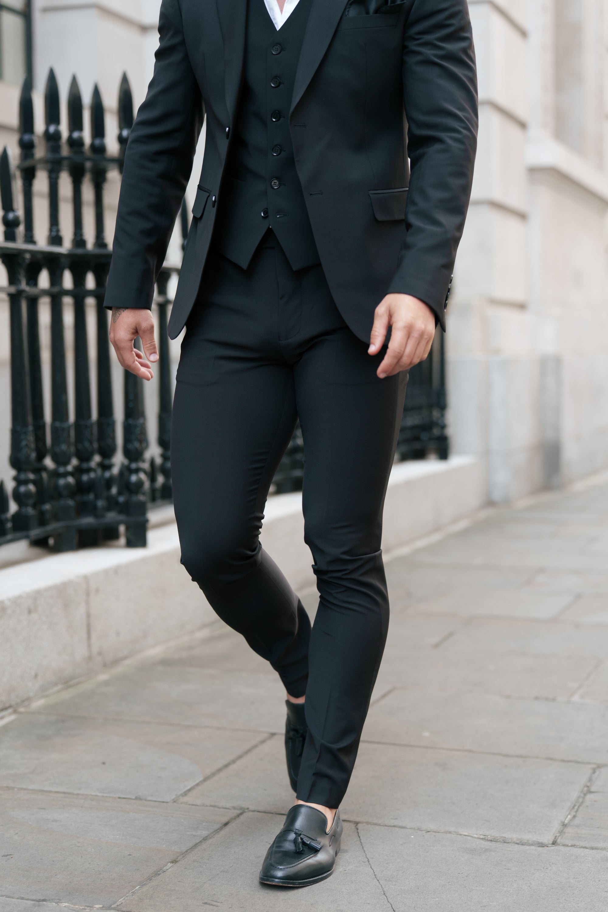 Slim Formal Suit Jacket Black - FSJKT011