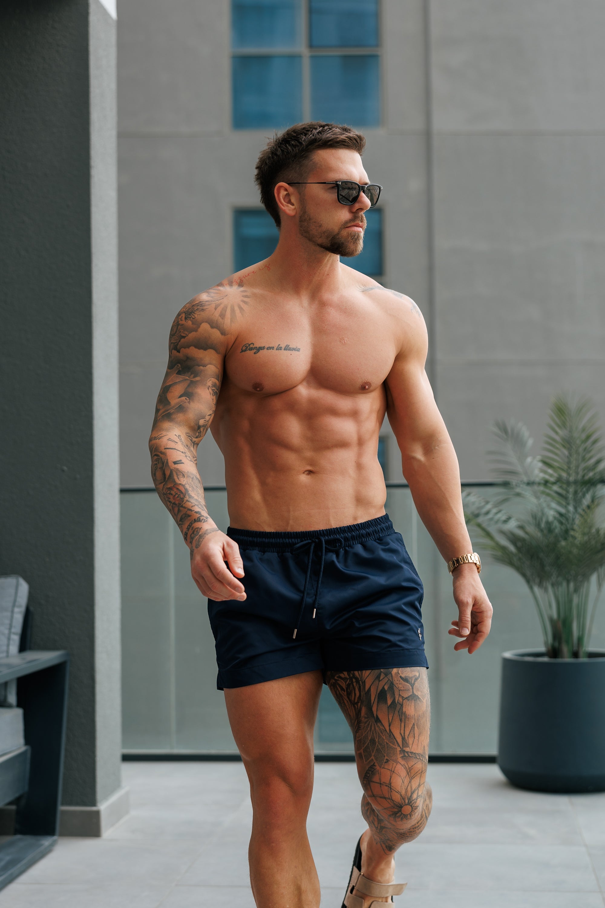 Navy / Silver Swim Shorts - FSH1322