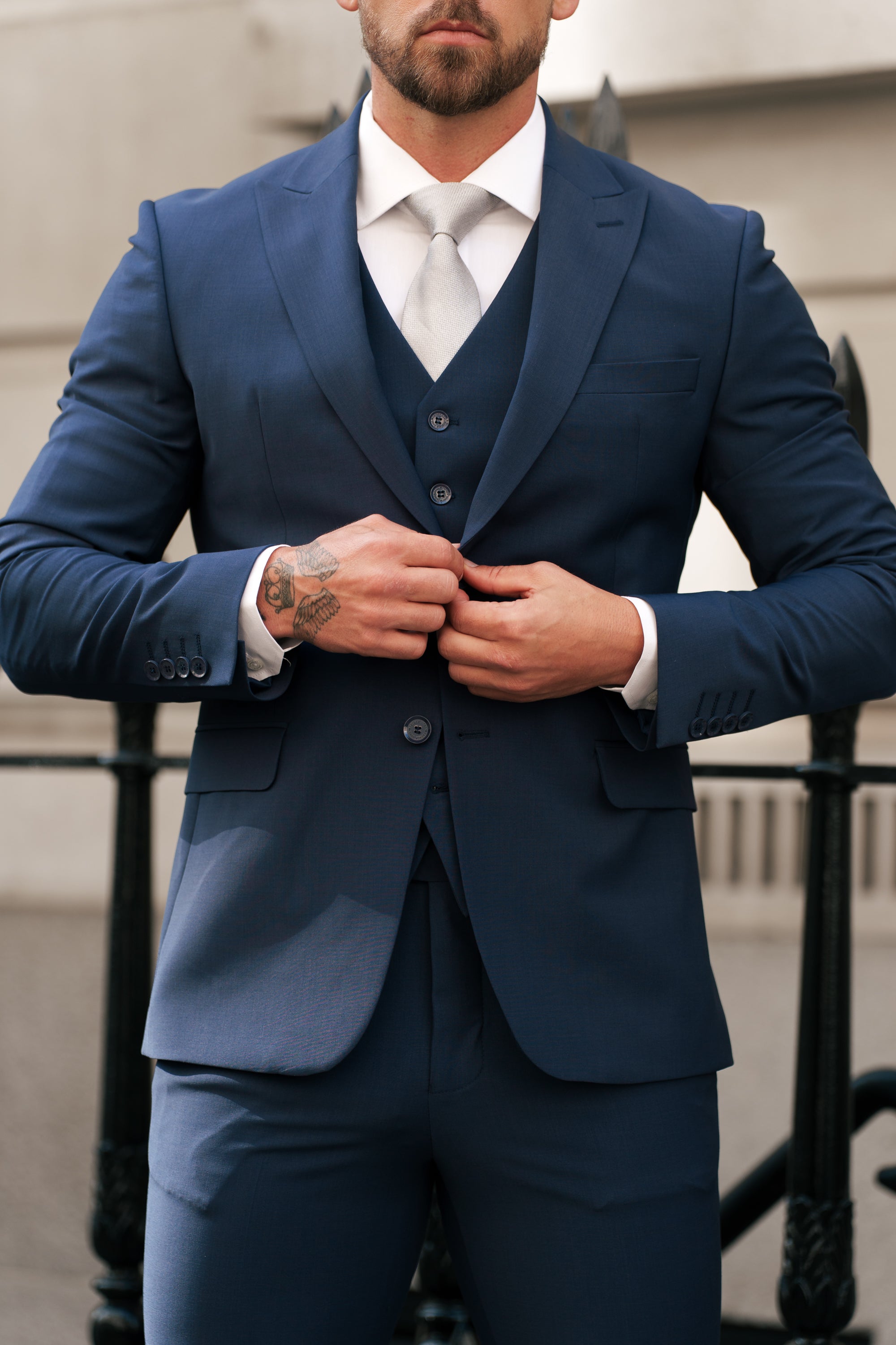 Slim Formal Suit Jacket Navy - FSJKT013