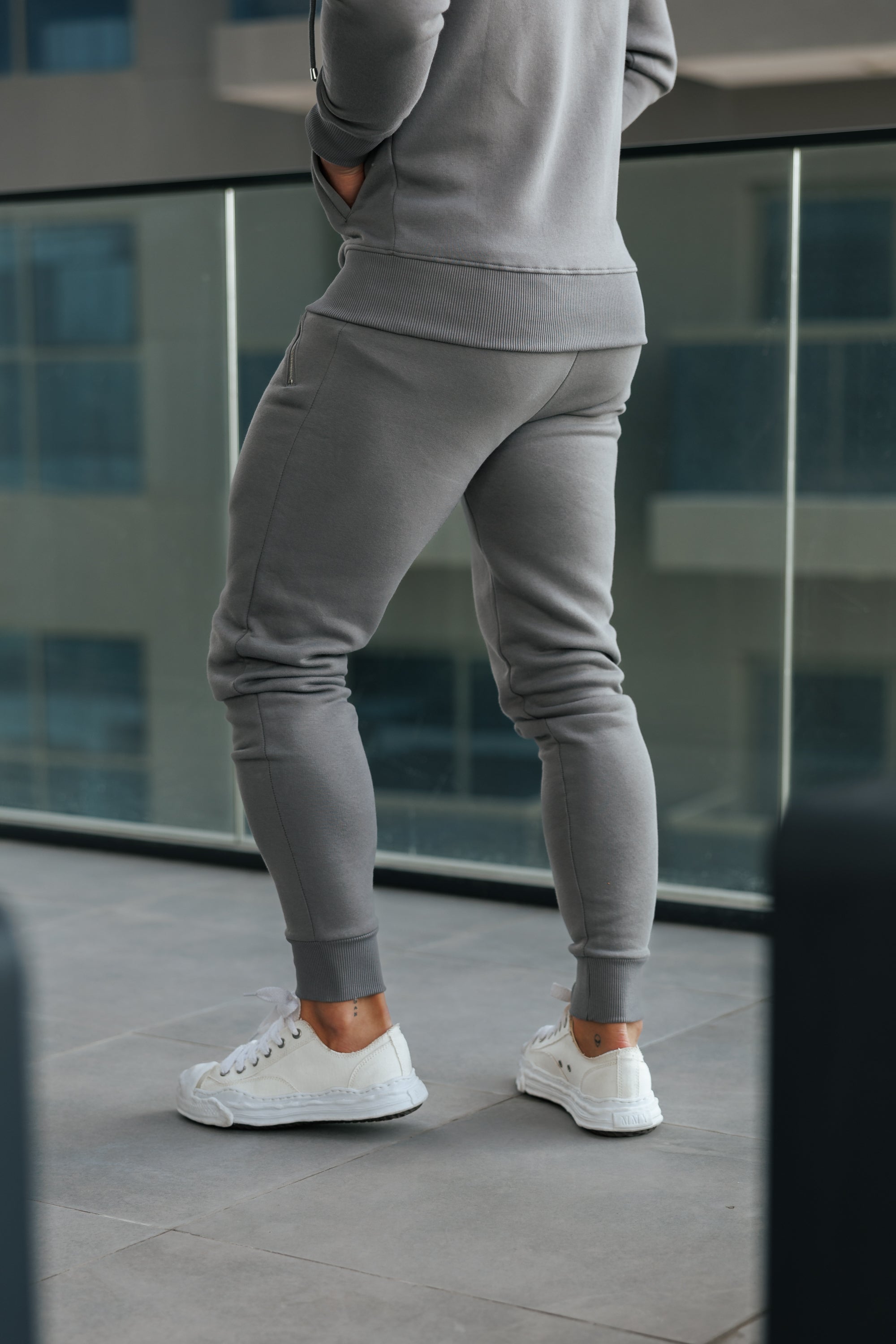 Charcoal / Silver Bottoms with Zipped Pockets - FSH1257