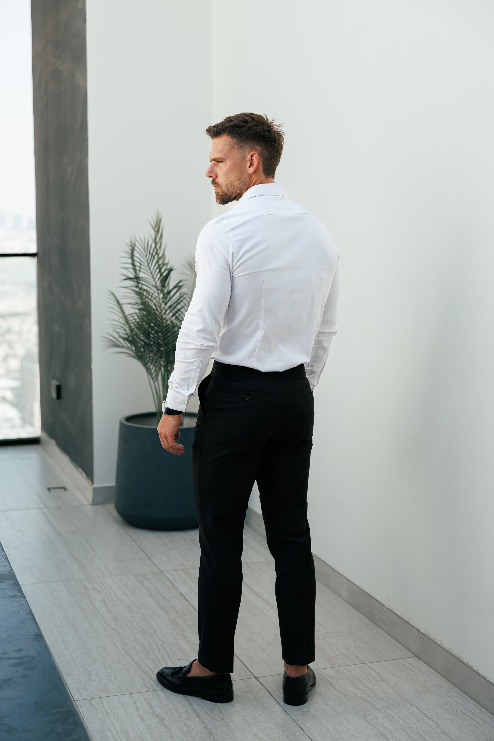 Classic Stretch Oxford Long Sleeve White - FS1014