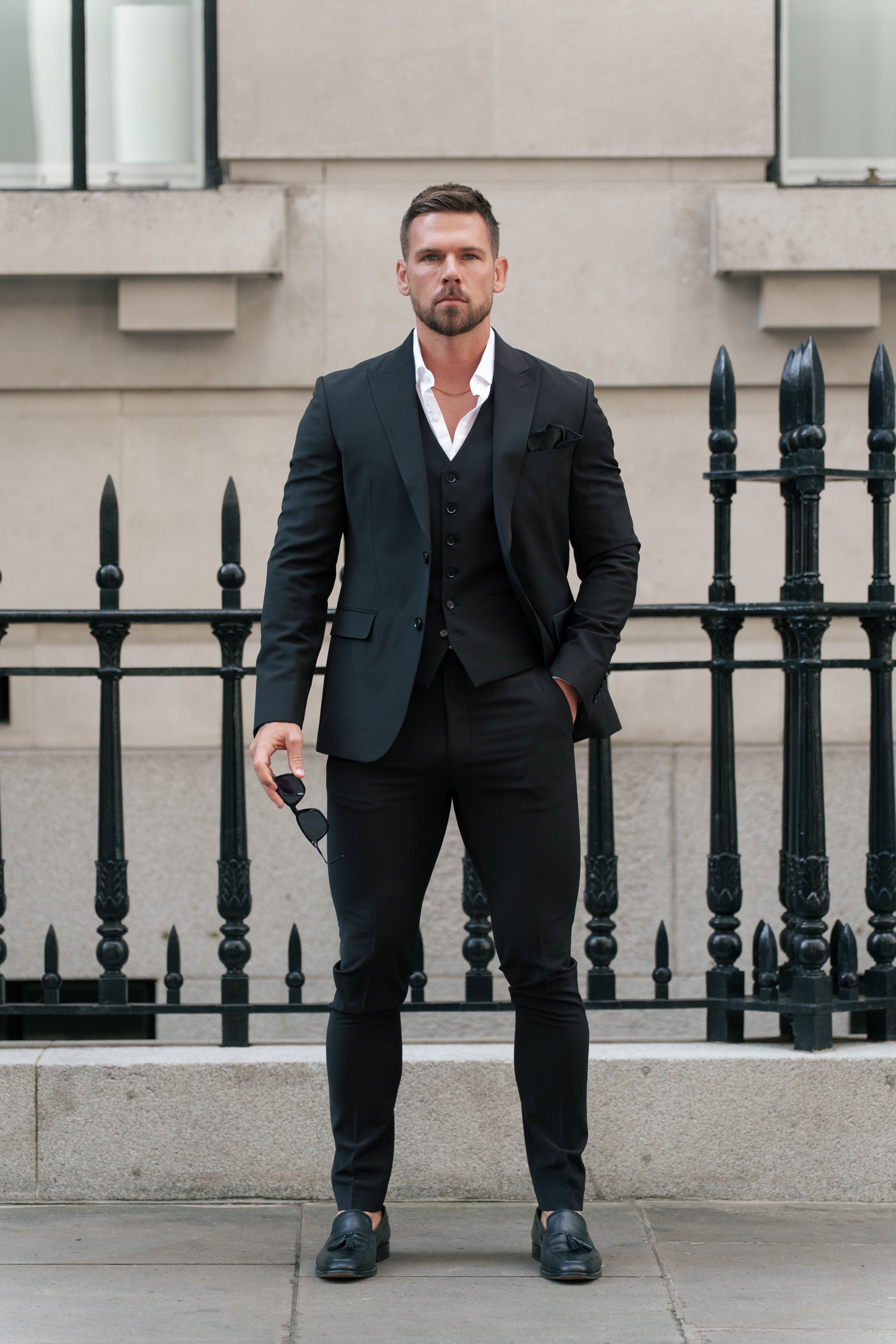 Slim Formal Suit Jacket Black - FSJKT011