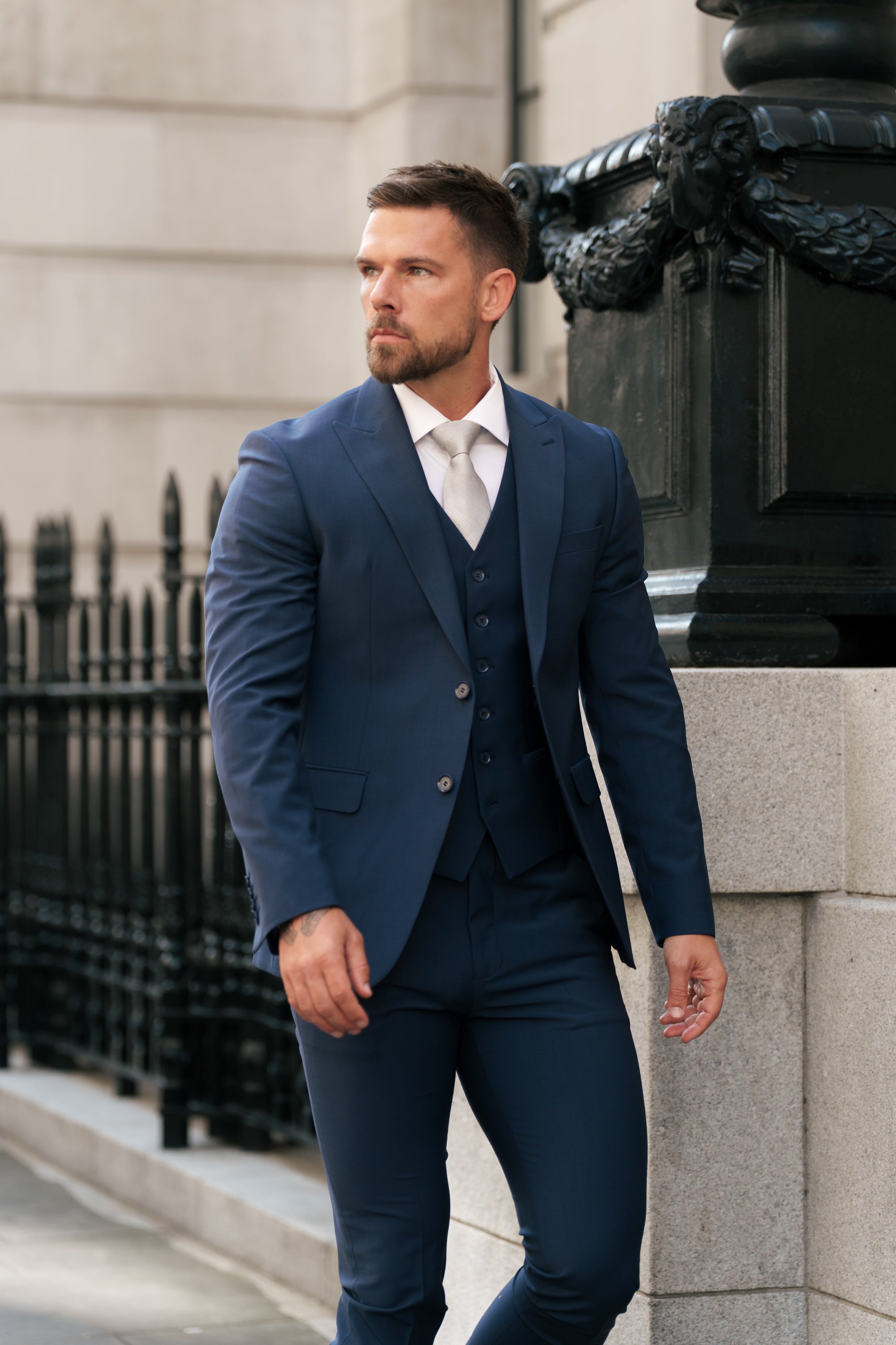 Slim Formal Suit Jacket Navy - FSJKT013