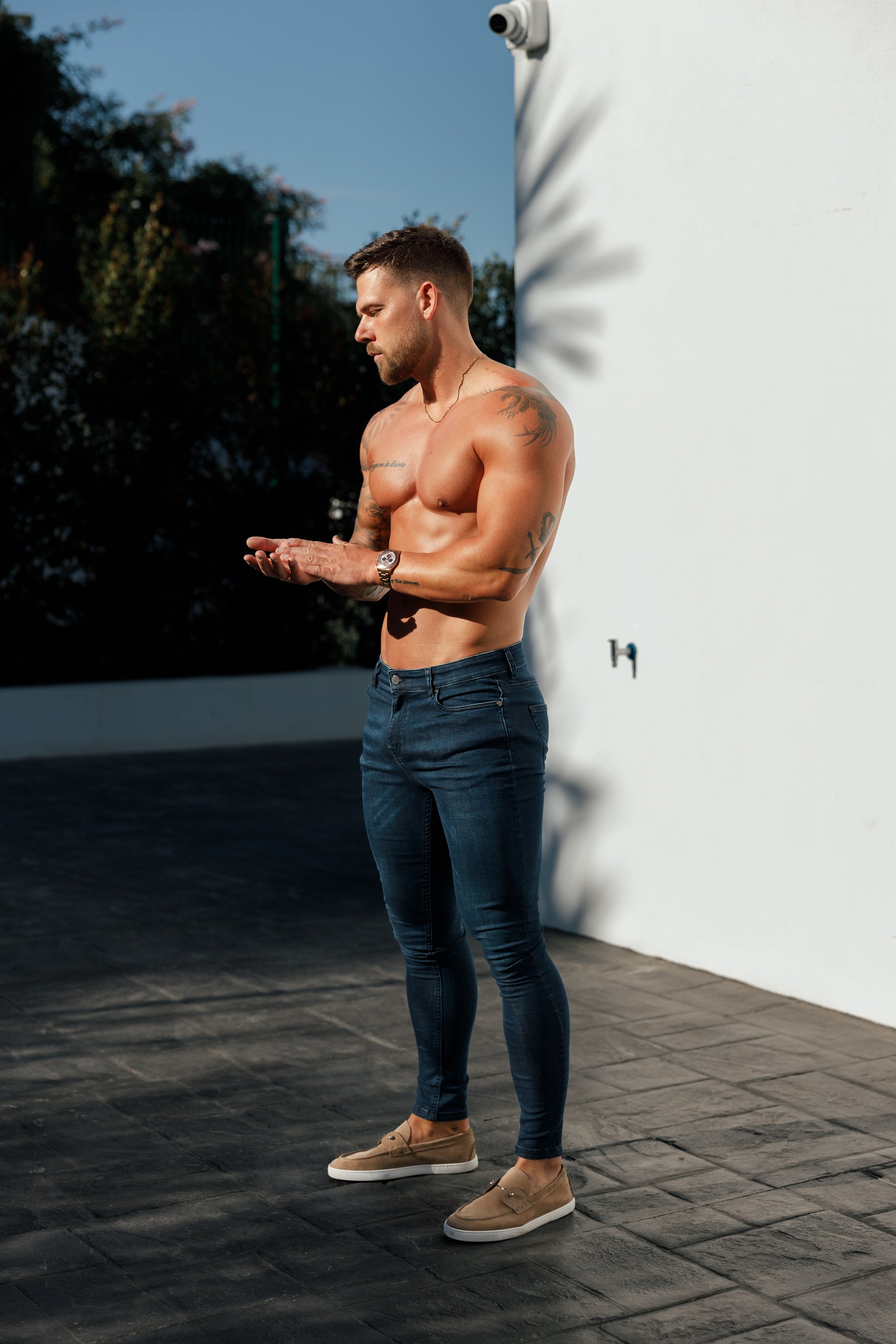 Ultra Stretch Mid Blue Slim Jeans - FSJEAN010