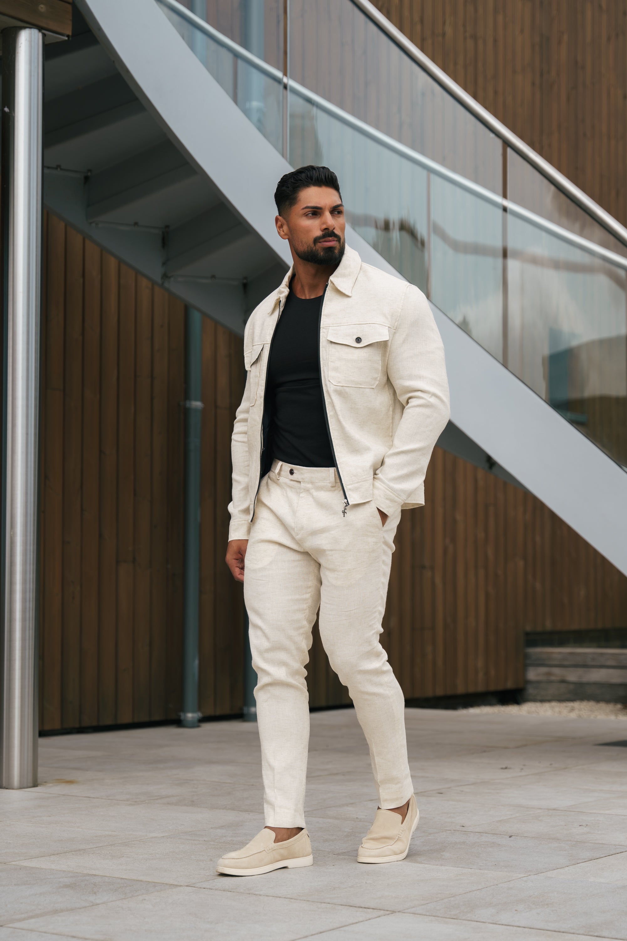 Linen Zipped Jacket - FSCJ001