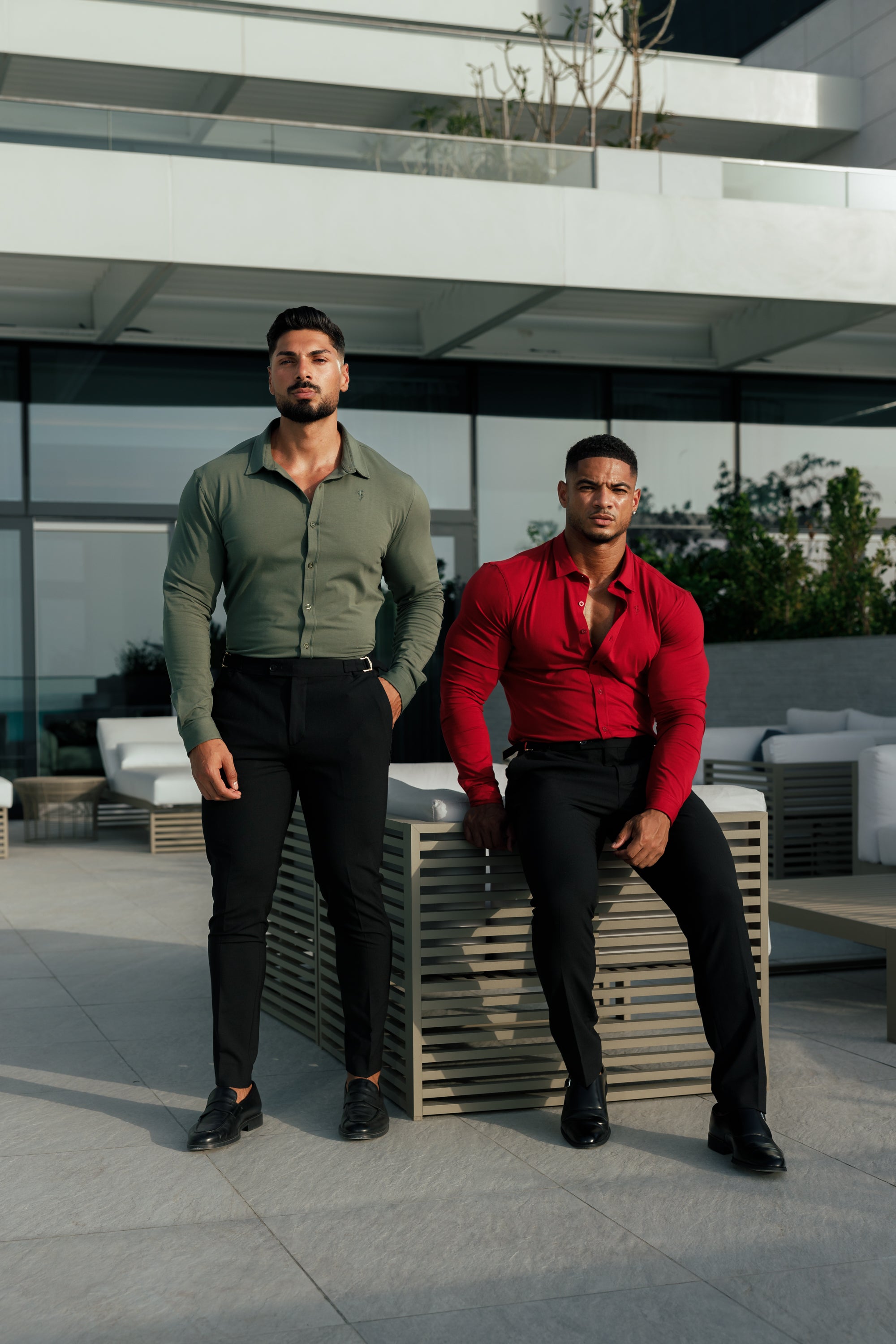 Fitted Khaki Long Sleeve Jersey - FSD003