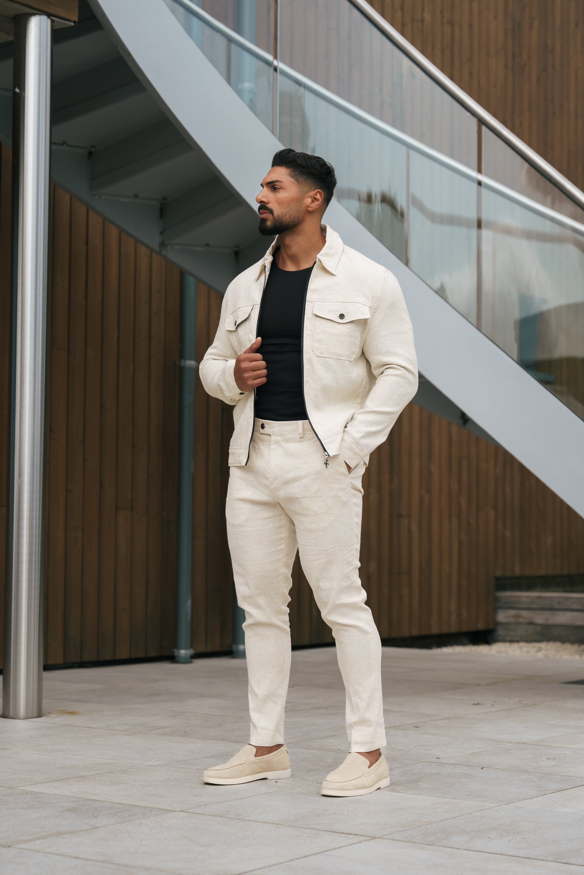 Linen Zipped Jacket - FSCJ001