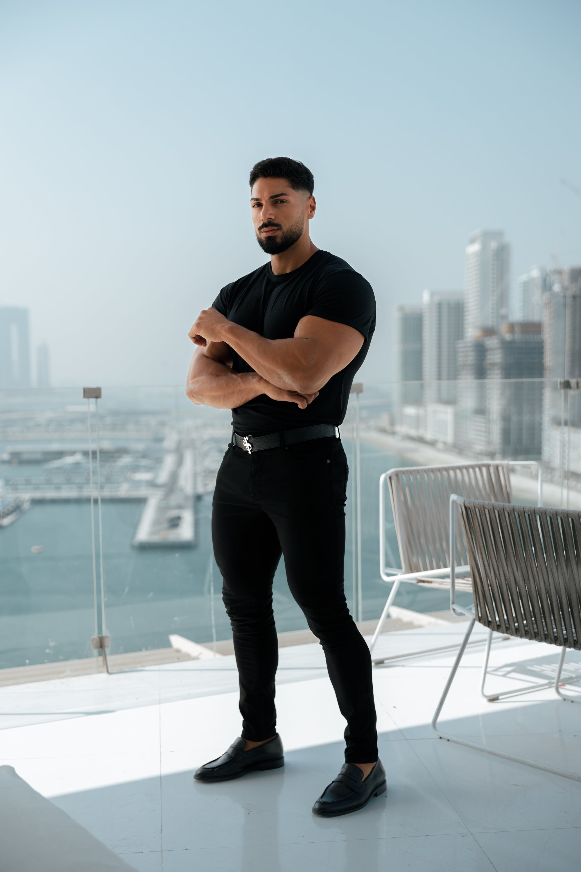 Slim Stretch Black Sateen Trousers - FSH405