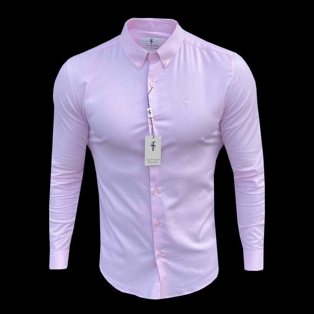 Classic Stretch Oxford Long Sleeve Pink - FS1016