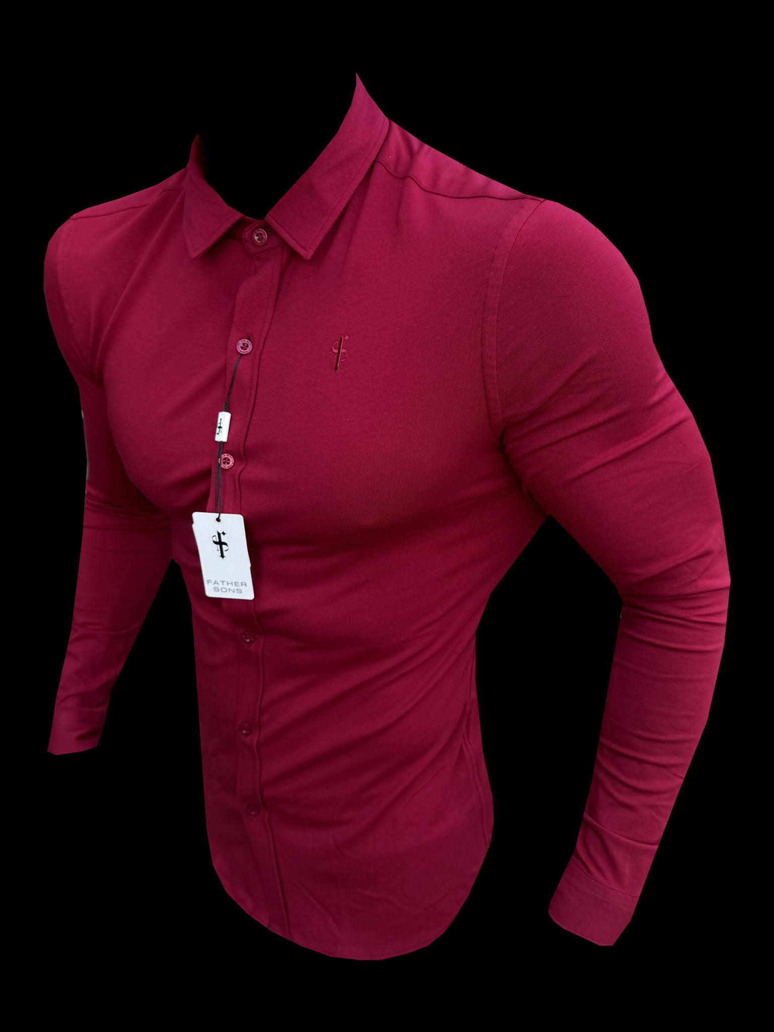 Fitted Ox Blood Long Sleeve Jersey - FSD002