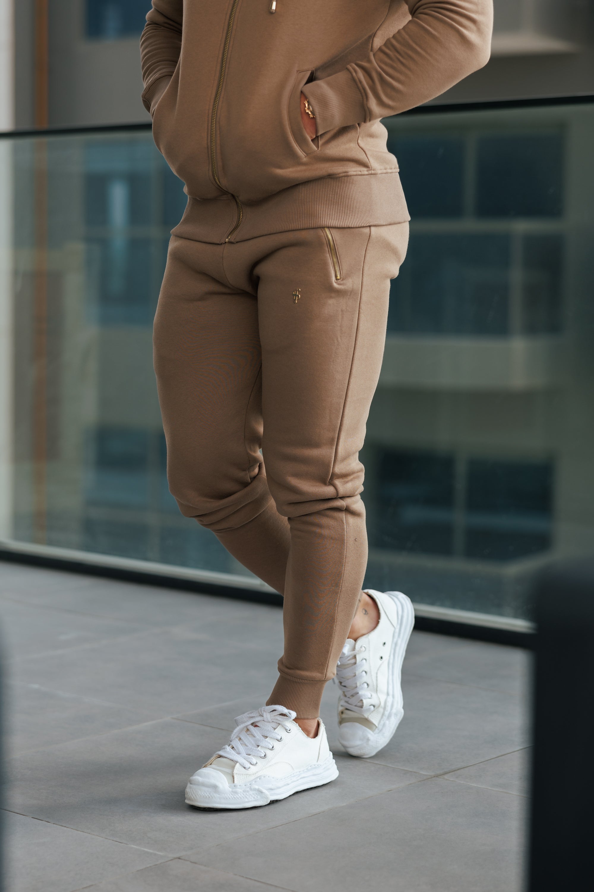 Taupe / Gold Bottoms with Zipped Pockets - FSH1254