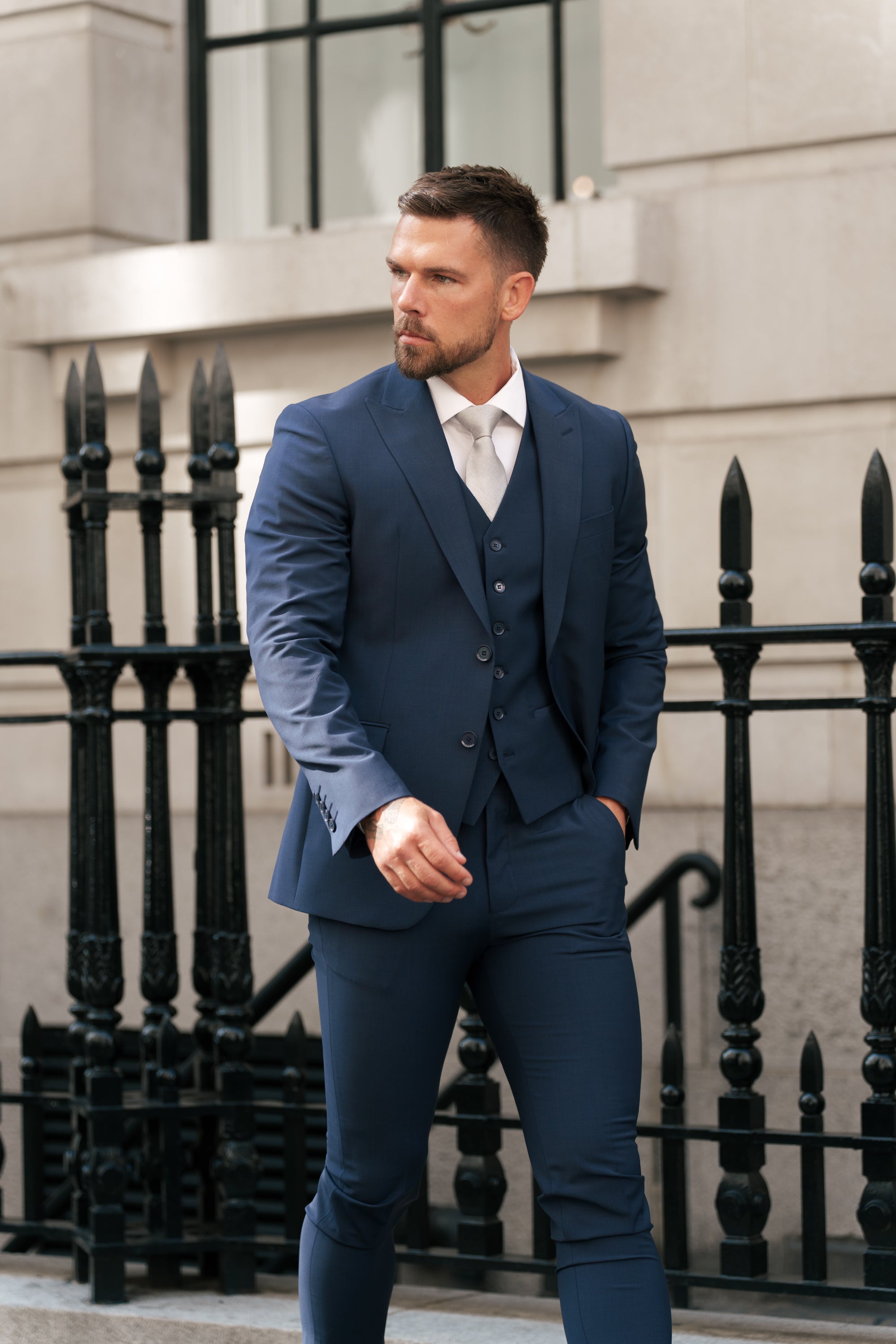 Slim Formal Suit Jacket Navy - FSJKT013