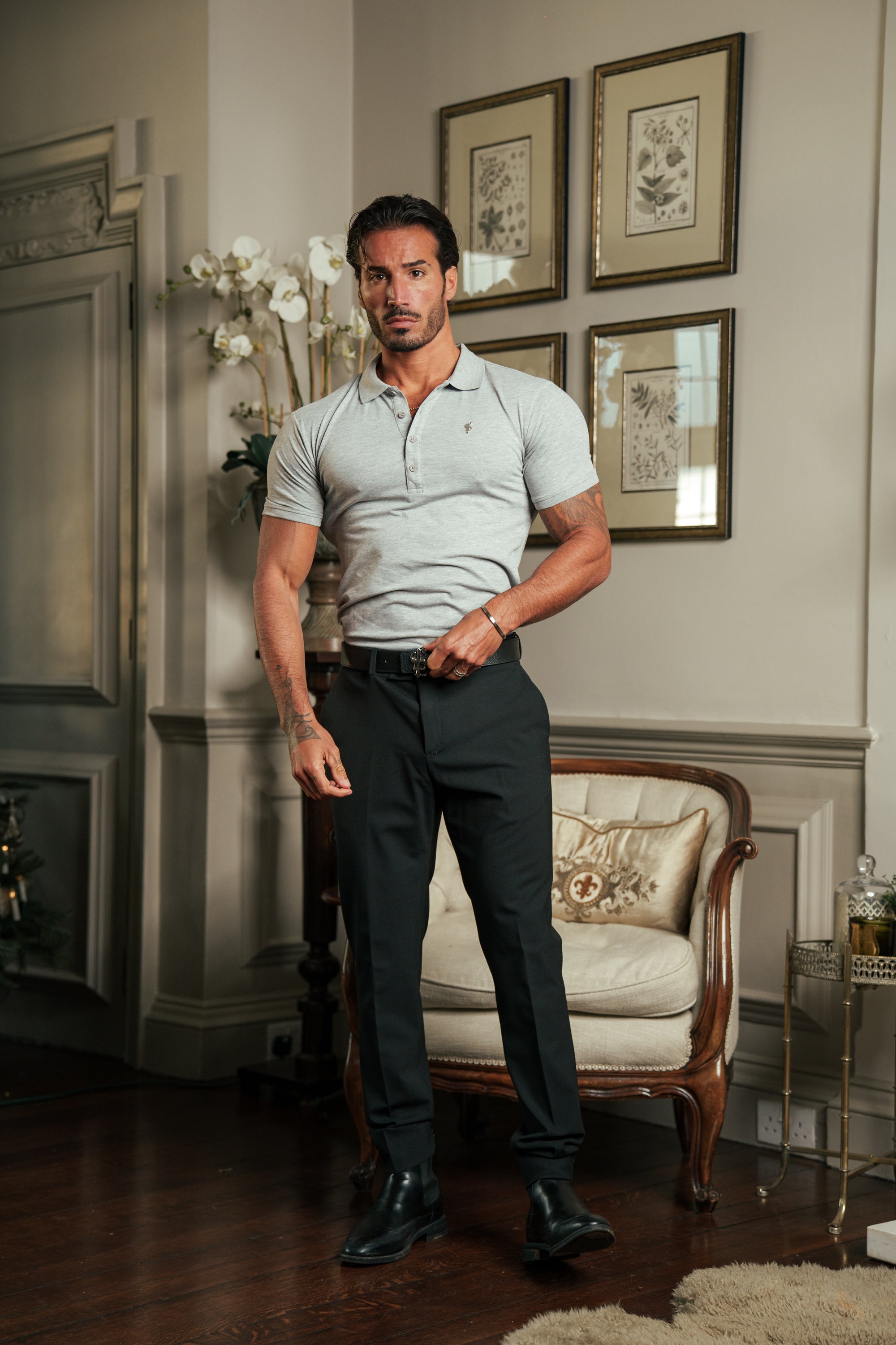 Light Grey / Silver Polo Shirt - FSH1406