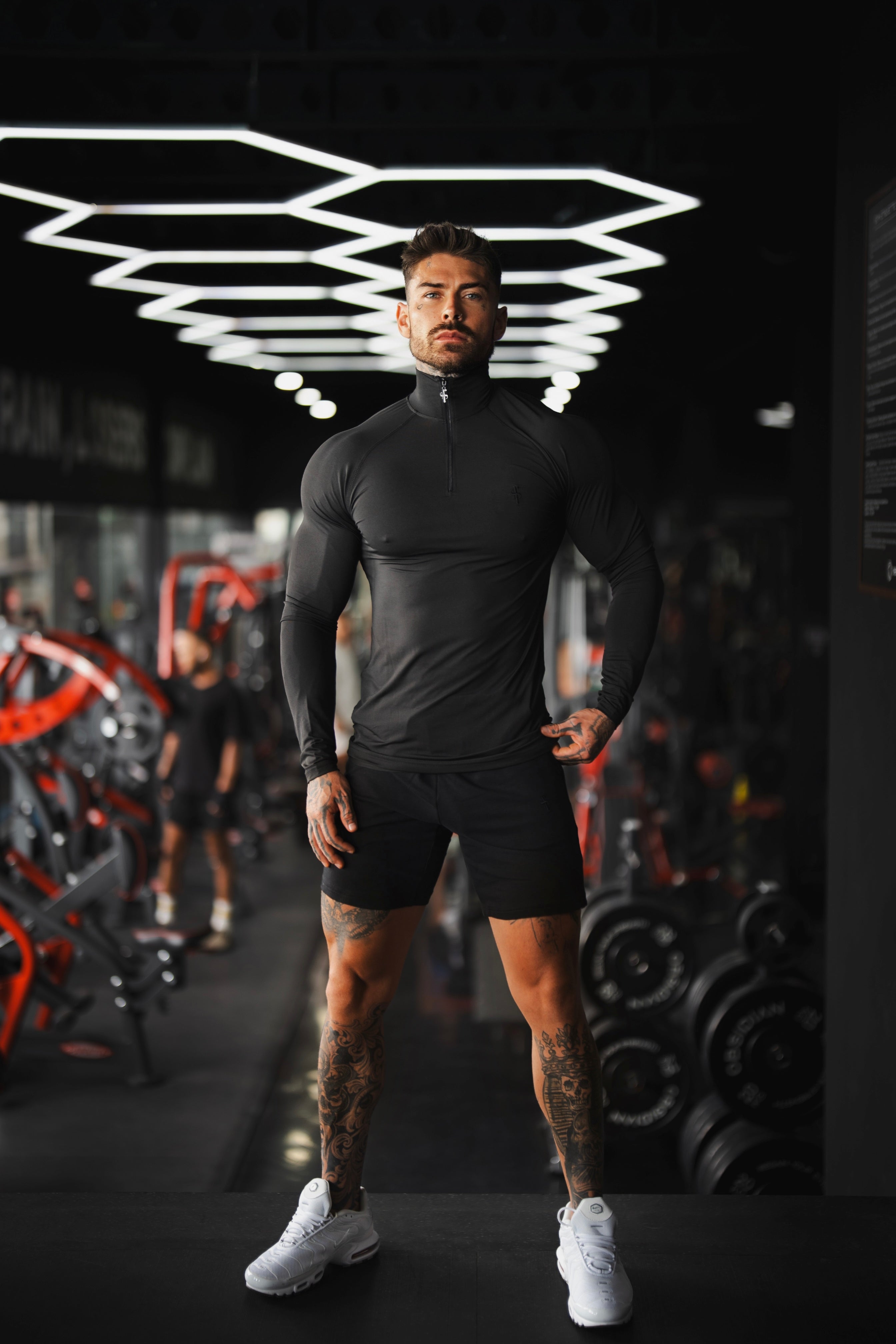 LS Black Half Zip Gym Top - FSH1281