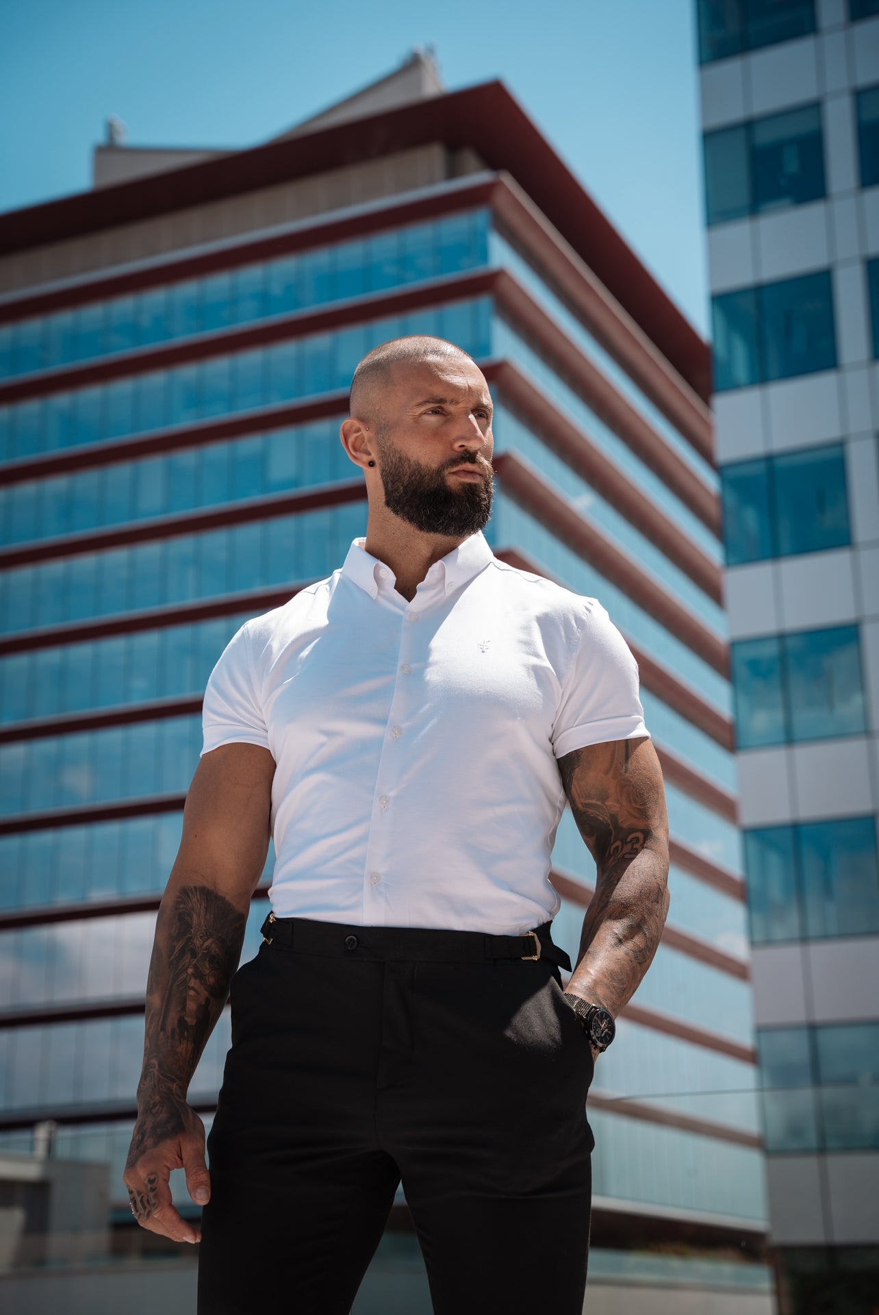 Classic Stretch Oxford Short Sleeve White - FS1015