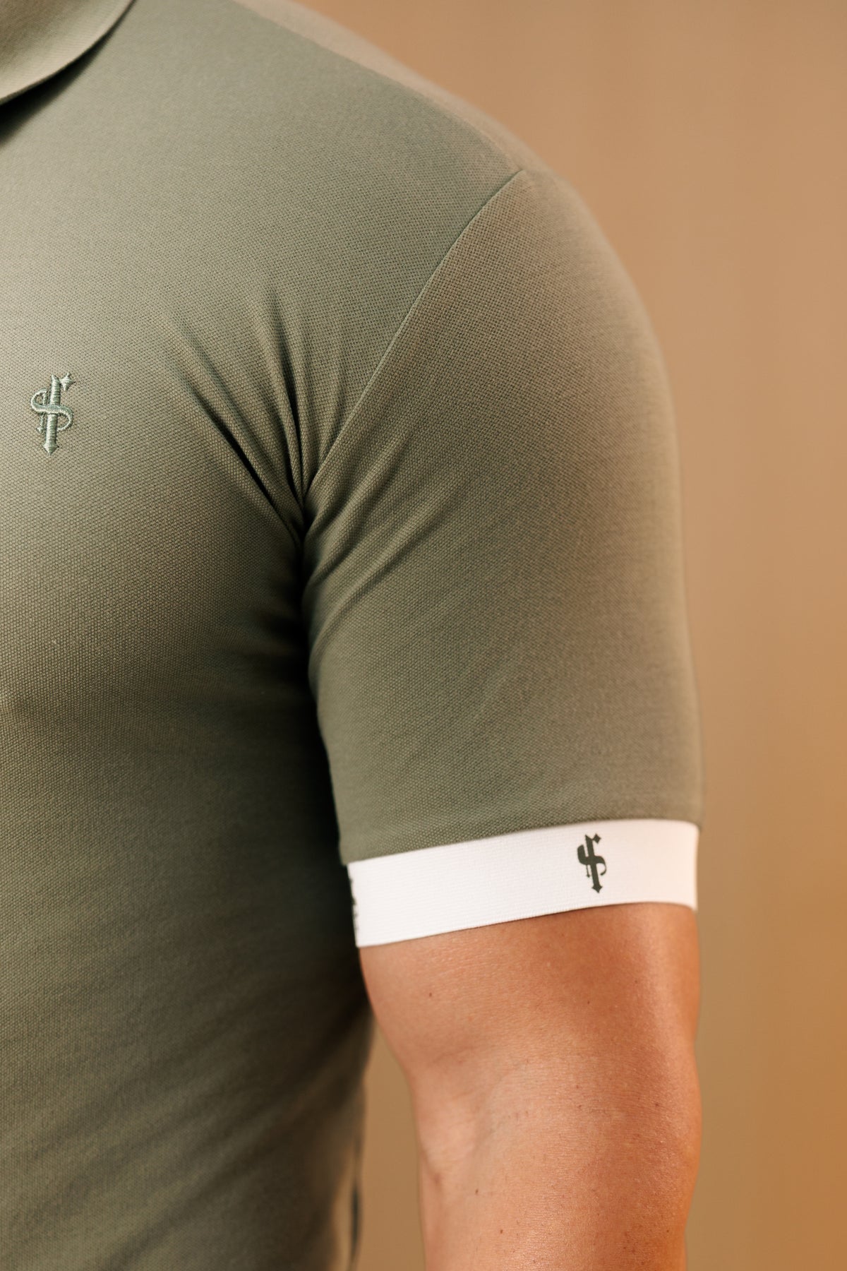 Olive Polo with FS Elastic Sleeve Branding - FSH1556