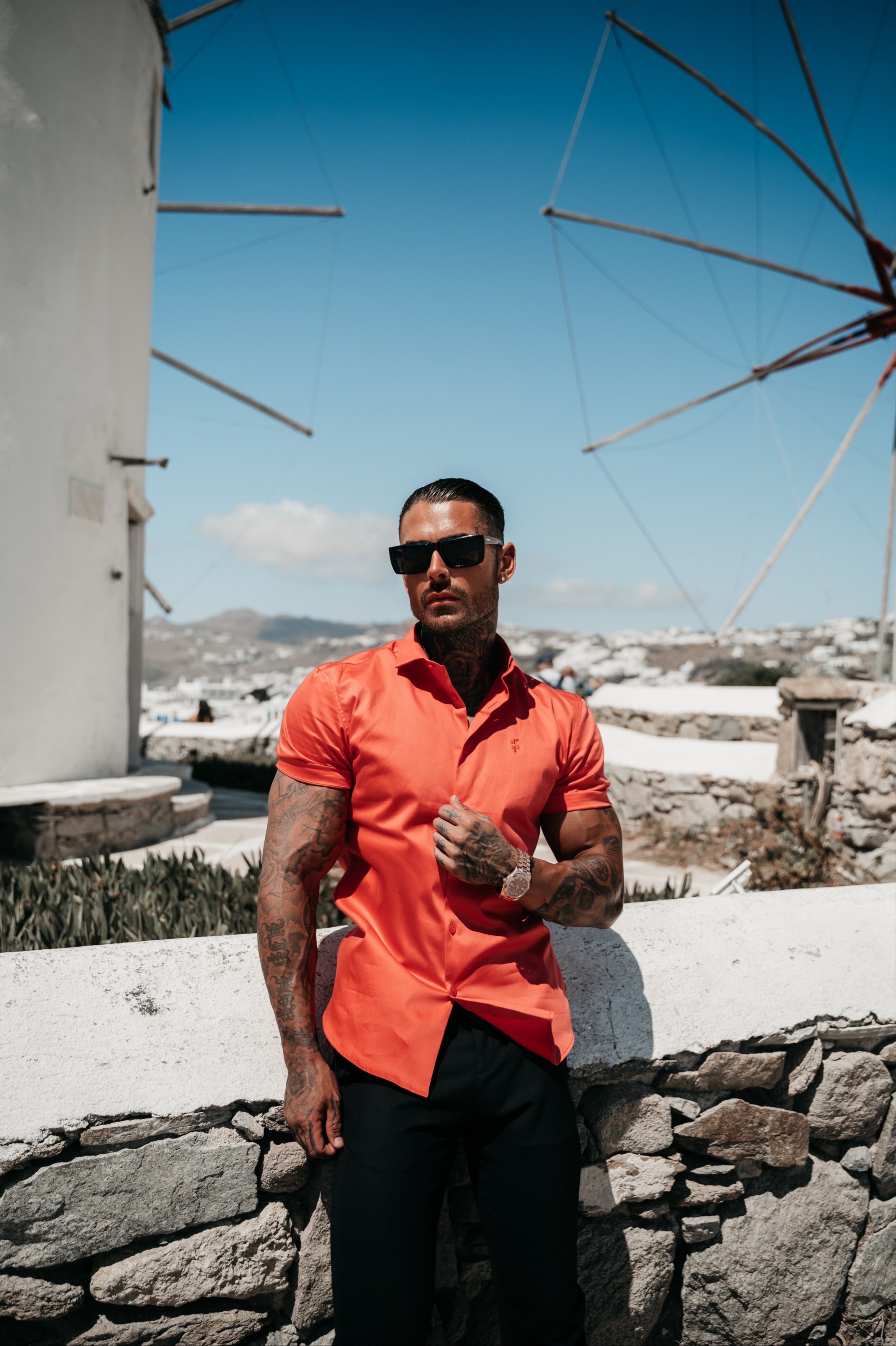 Slim Sateen Coral Short Sleeve - FS968