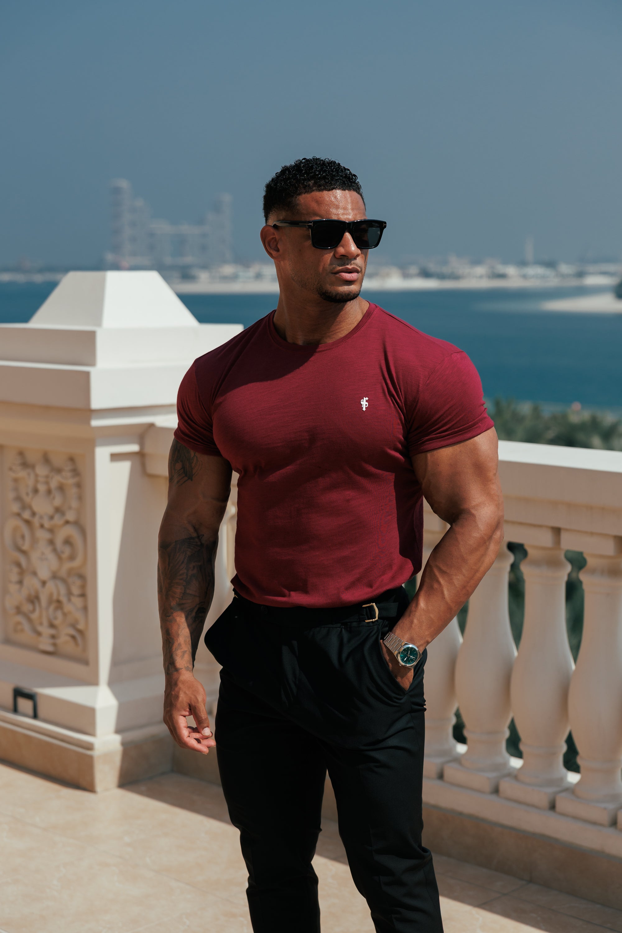 Wine Slub Crew T-Shirt - FSH1380
