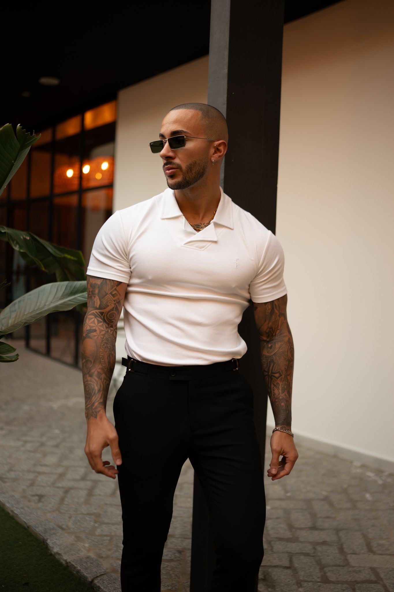 Classic Polo With Revere Collar White - FSH1119