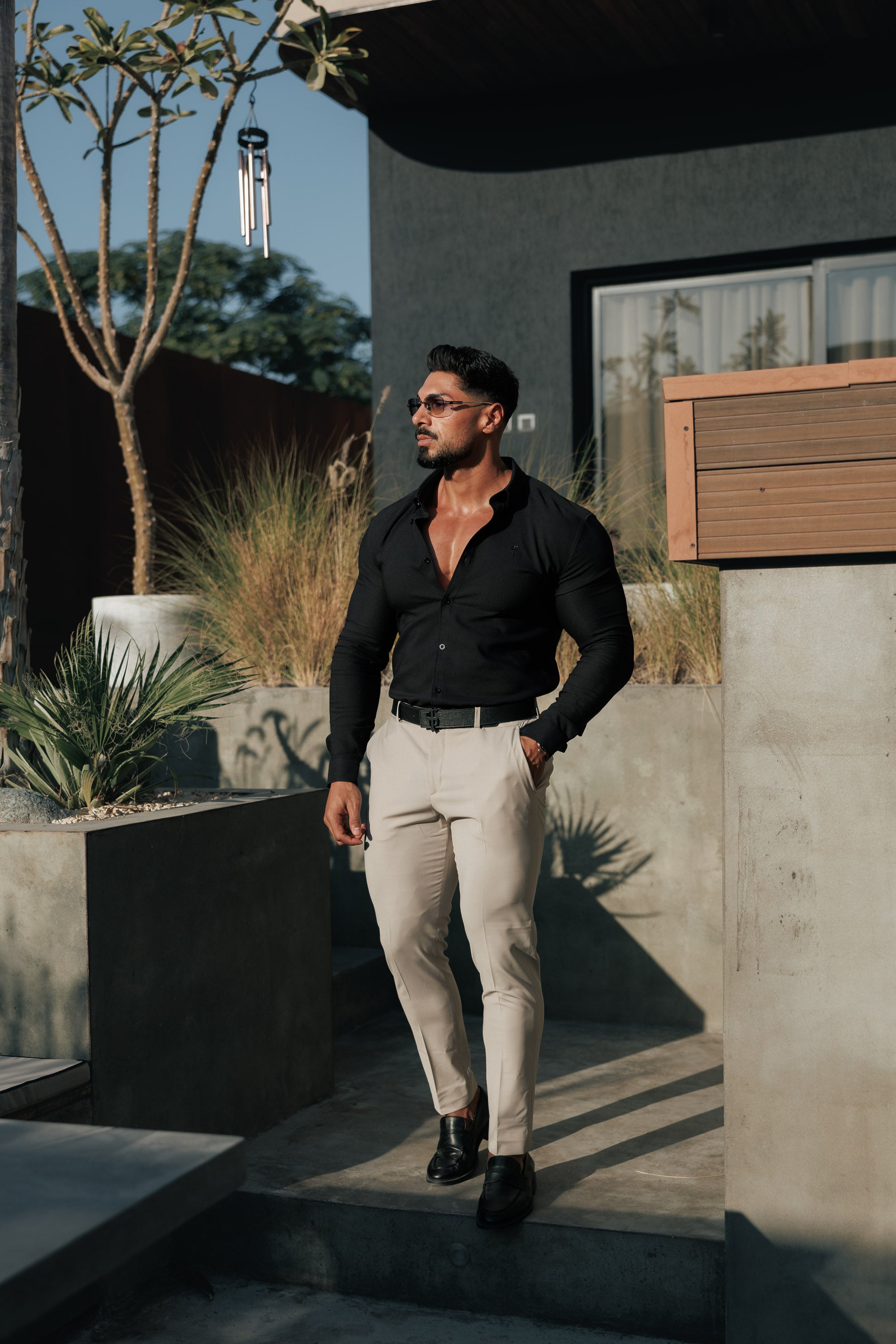 Slim Formal Taupe Stretch Trousers - FST022