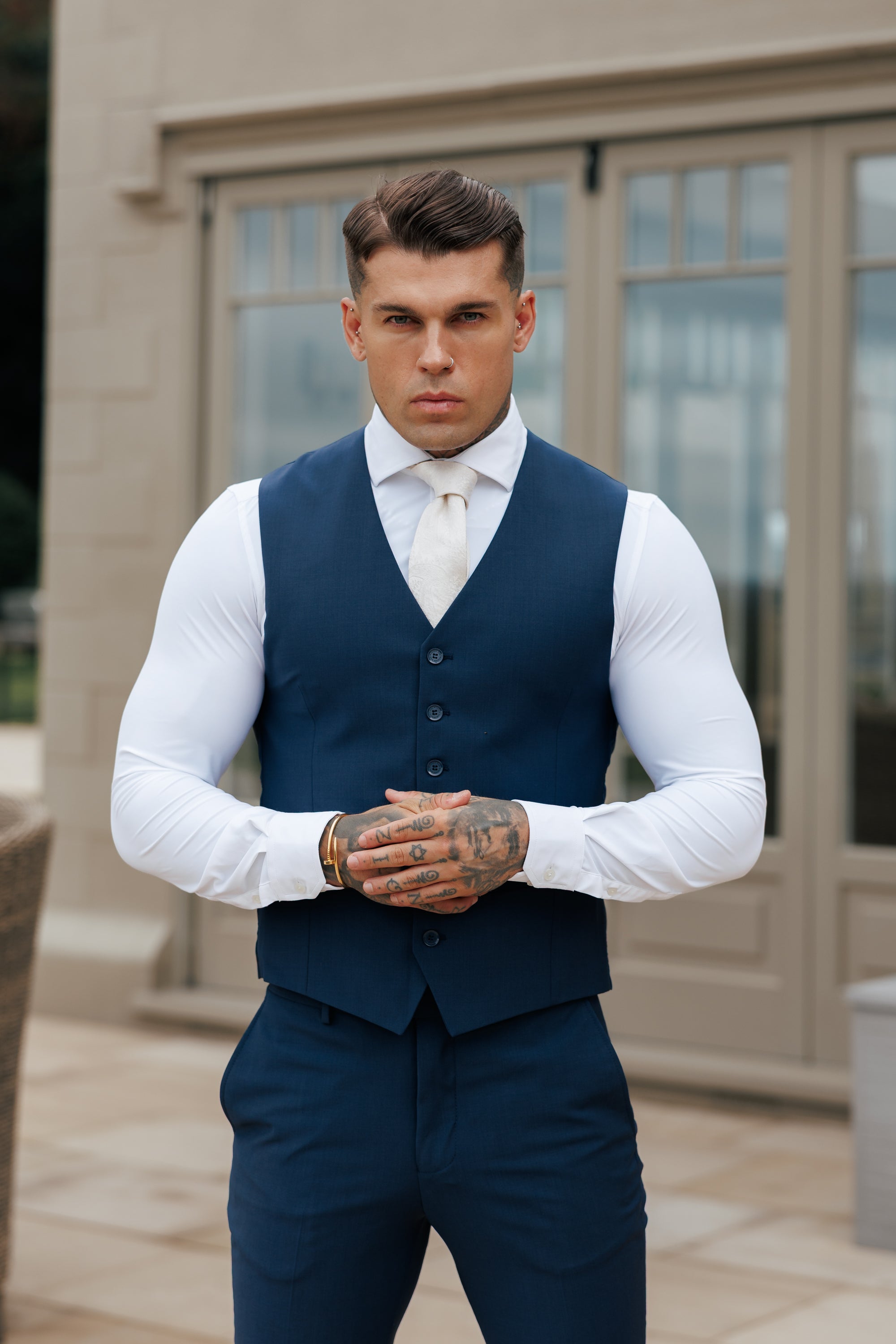 Slim Formal Waistcoat Navy - FSW012