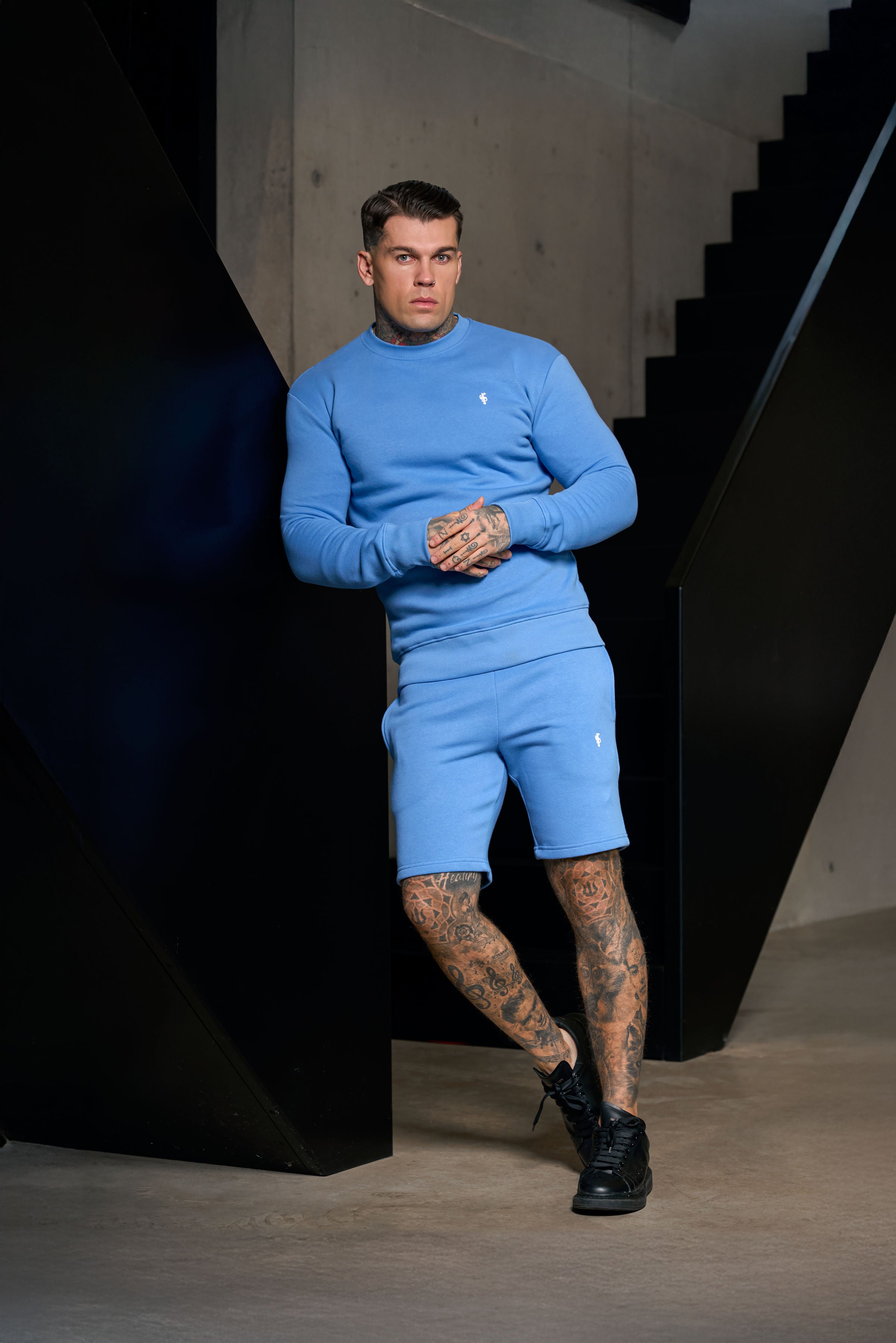 Plain Blue Shorts with FS Branding - FSH1206