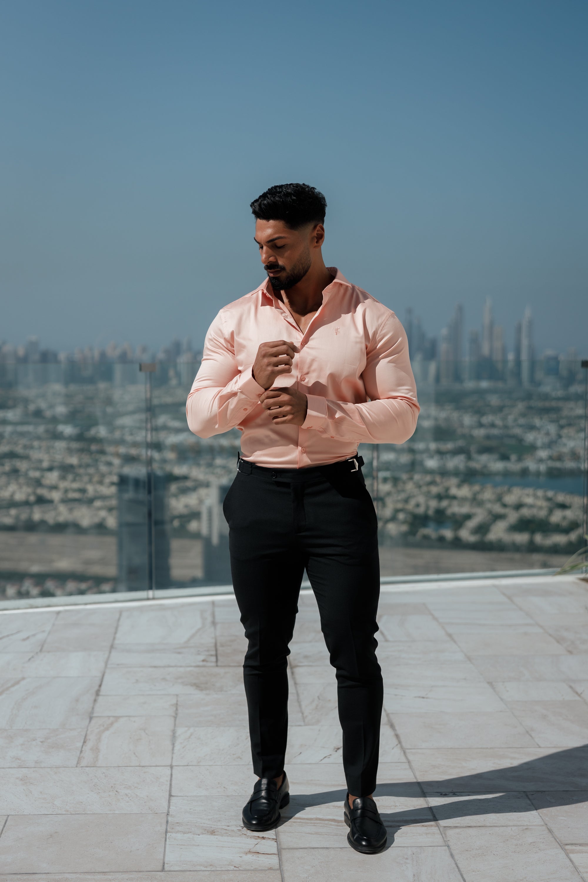 Slim Sateen Peach Long Sleeve - FS965