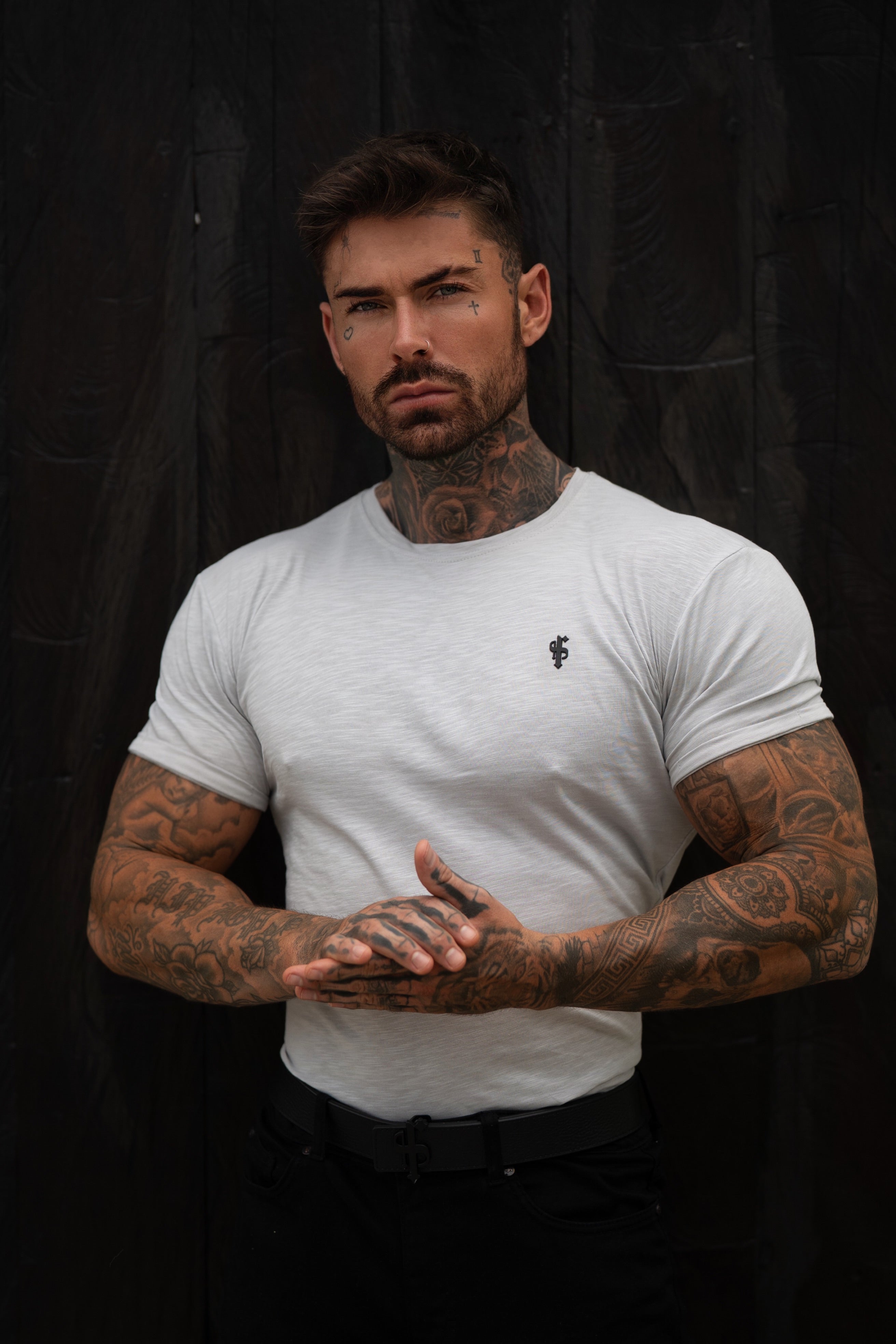 Light Grey Slub Crew T-Shirt - FSH1332