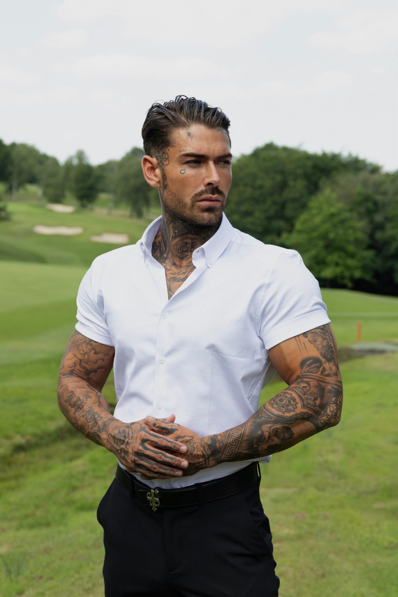 Classic Stretch Oxford Short Sleeve White - FS1015