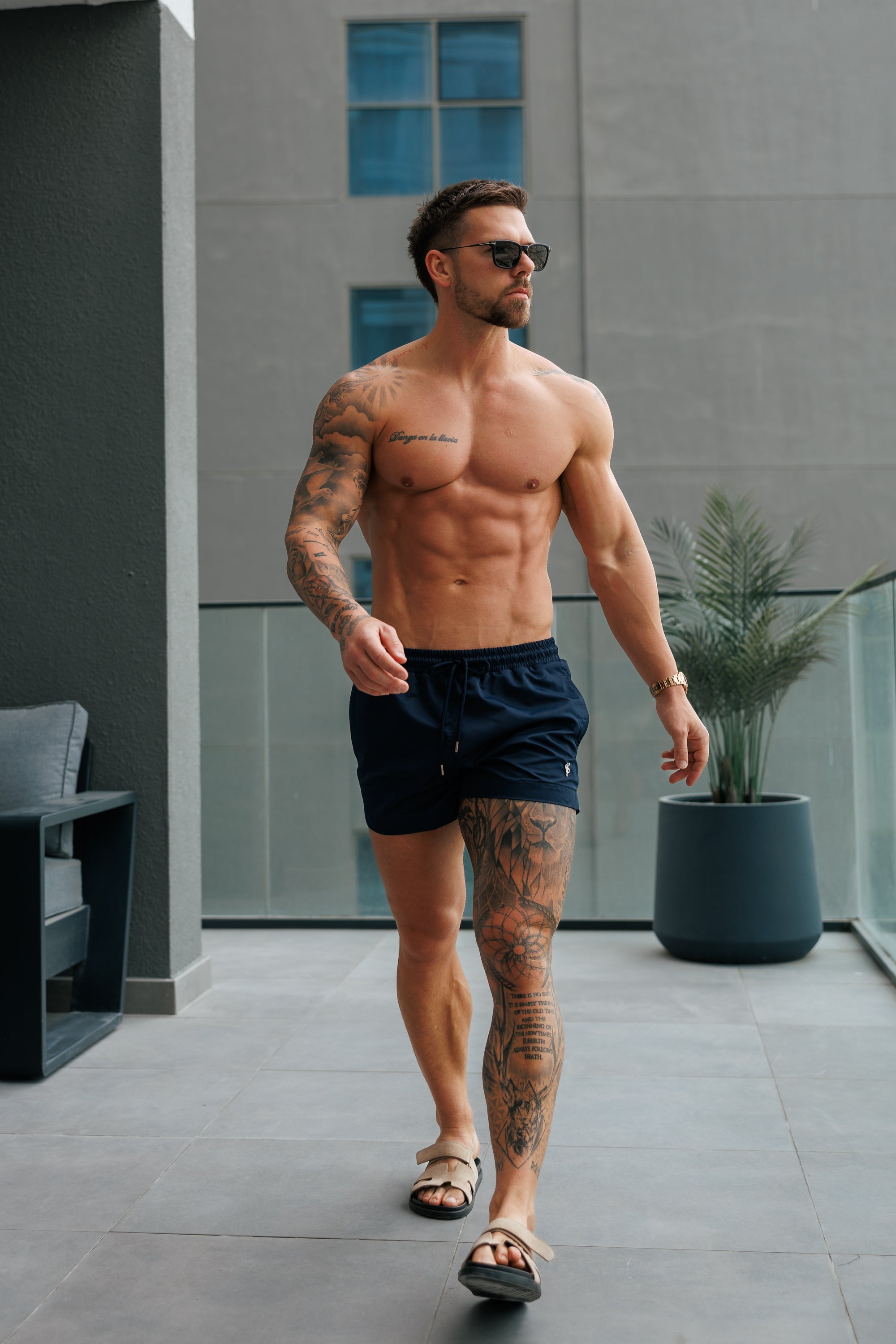 Navy / Silver Swim Shorts - FSH1322