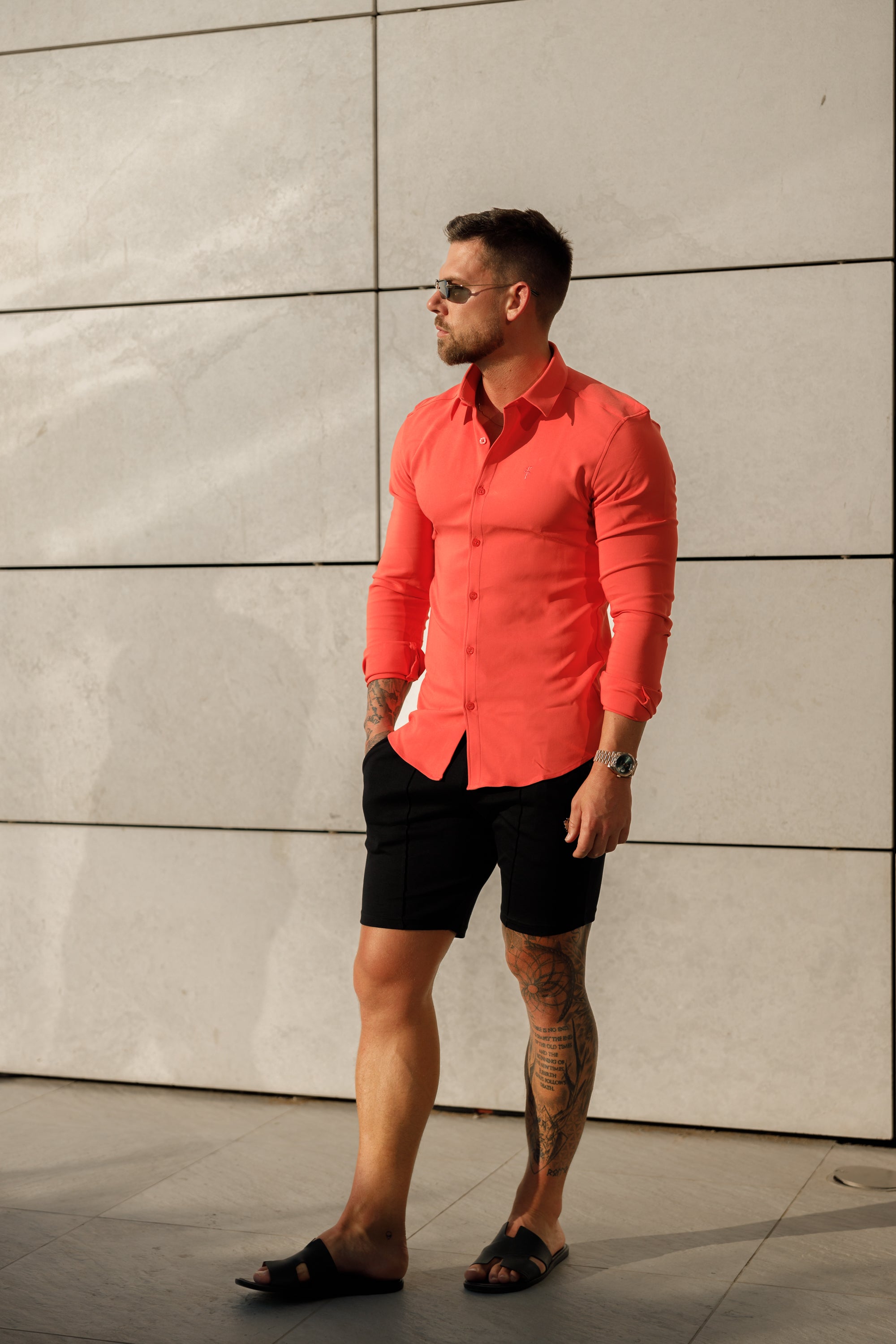 Super Slim Scuba Coral Long Sleeve Stretch - FS1031