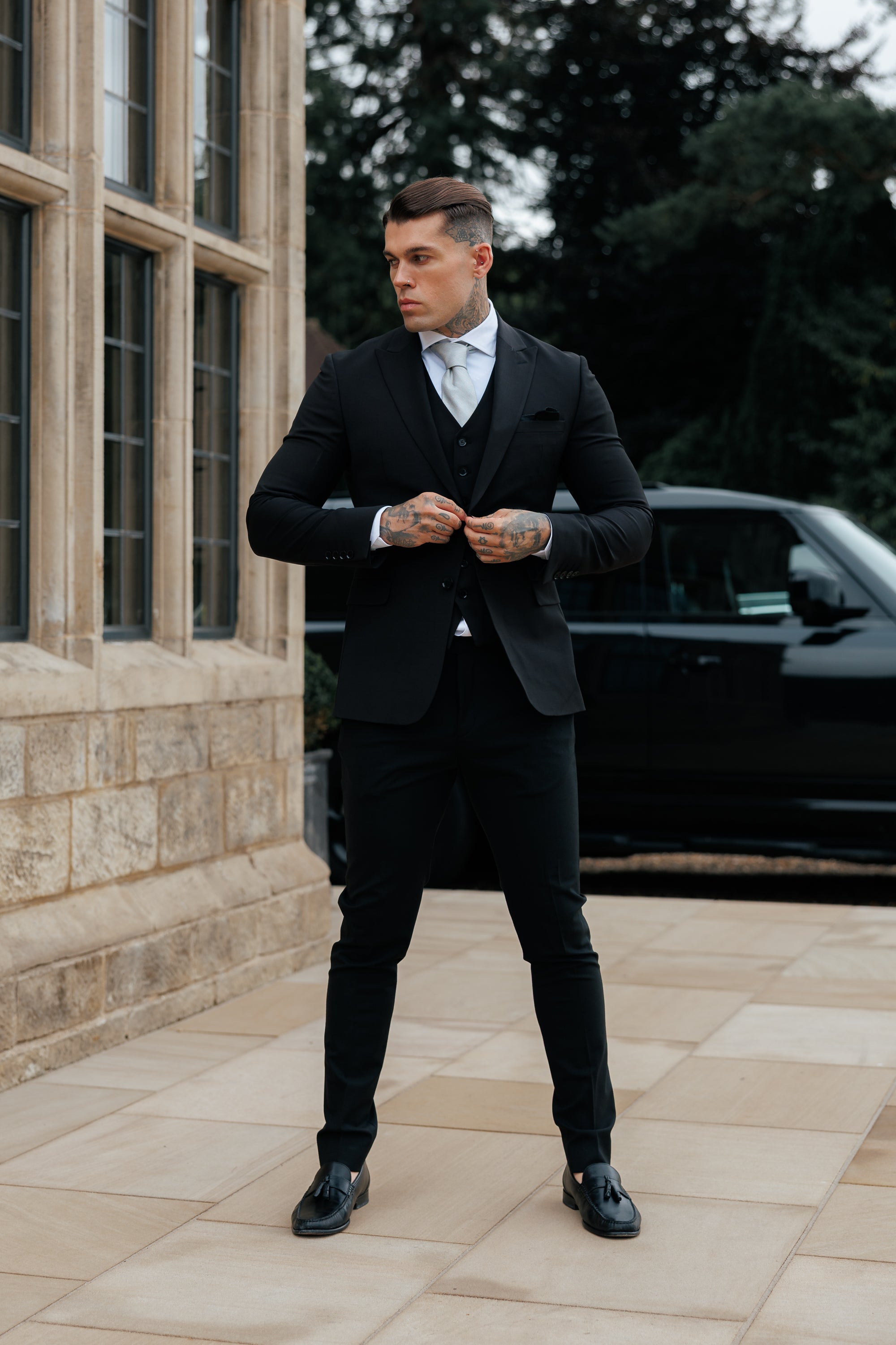 Slim Formal Suit Jacket Black - FSJKT011