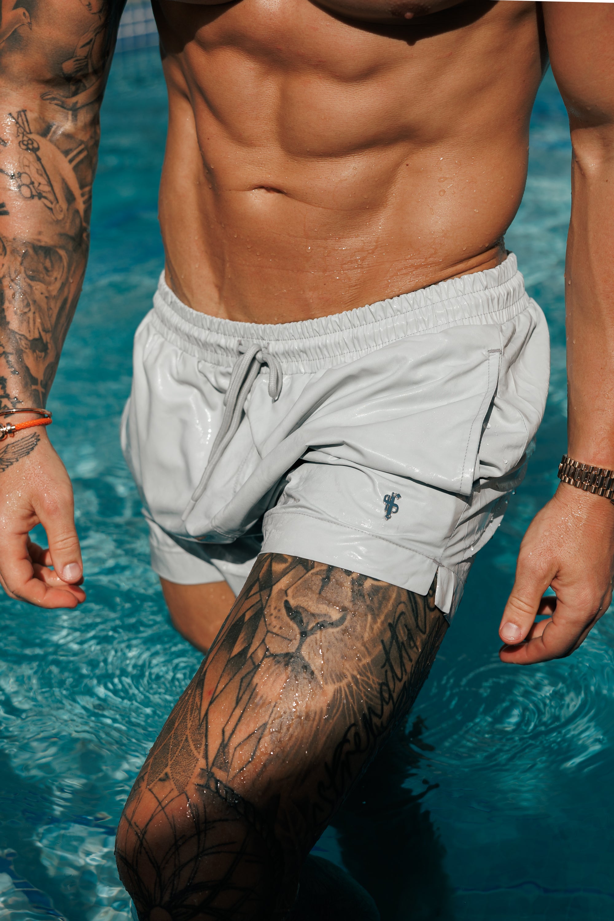 Light Grey / Silver Swim Shorts - FSH1323