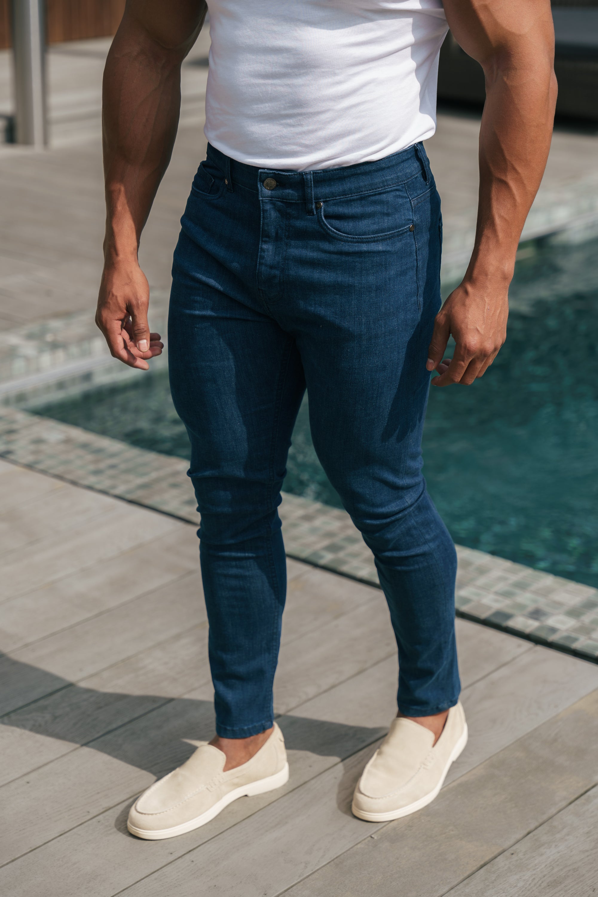 Ultra Soft Stretch Navy Relaxed Jeans - FSJEAN007