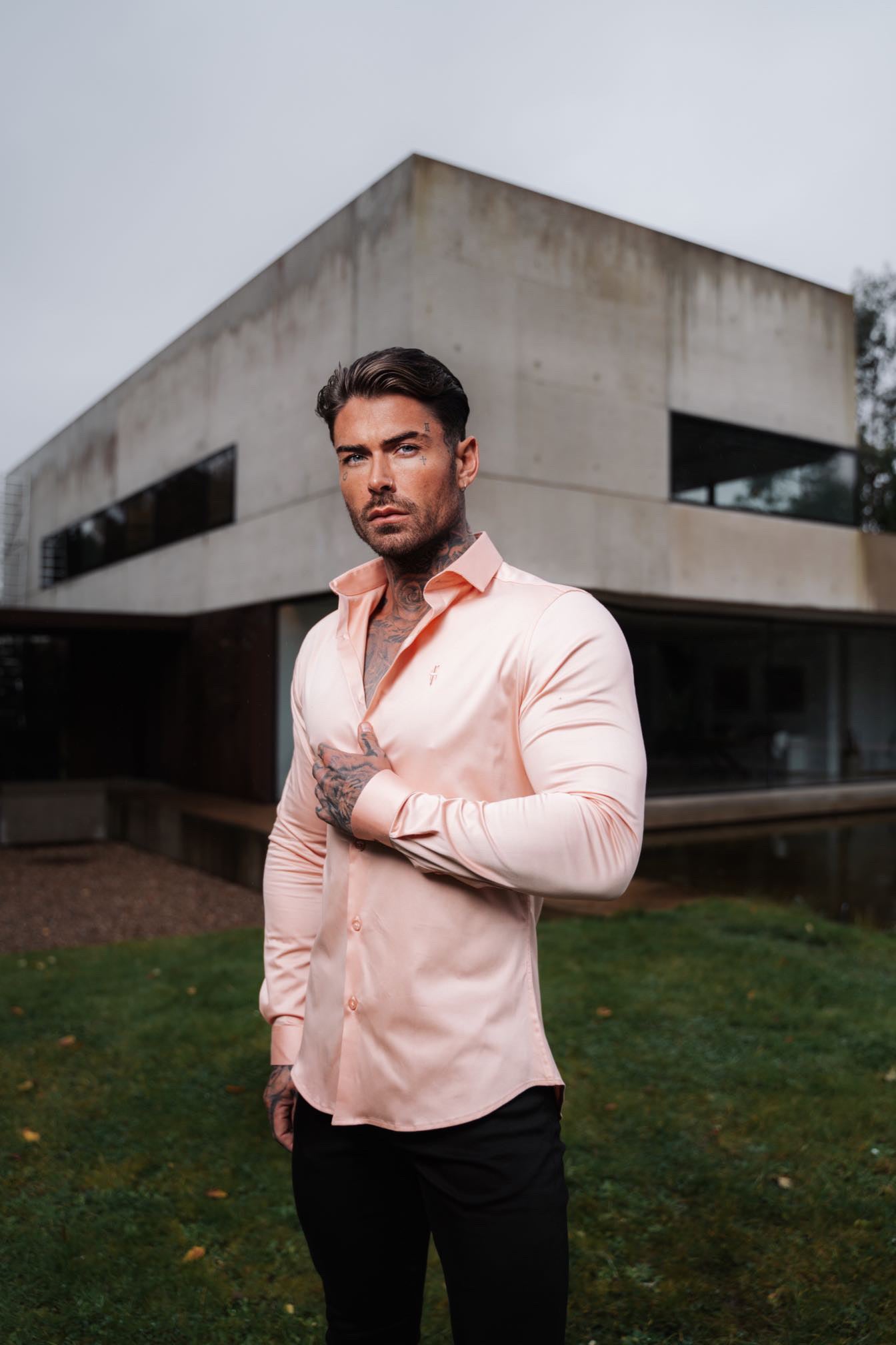 Slim Sateen Peach Long Sleeve - FS965