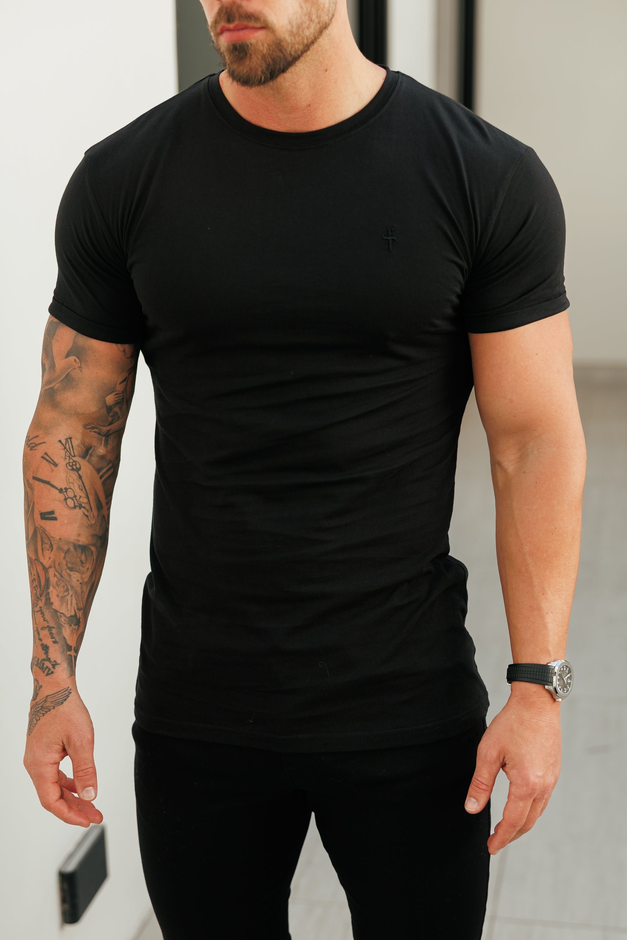 3 x Boxed Crew T-shirts Black, Navy, White - FSH1432